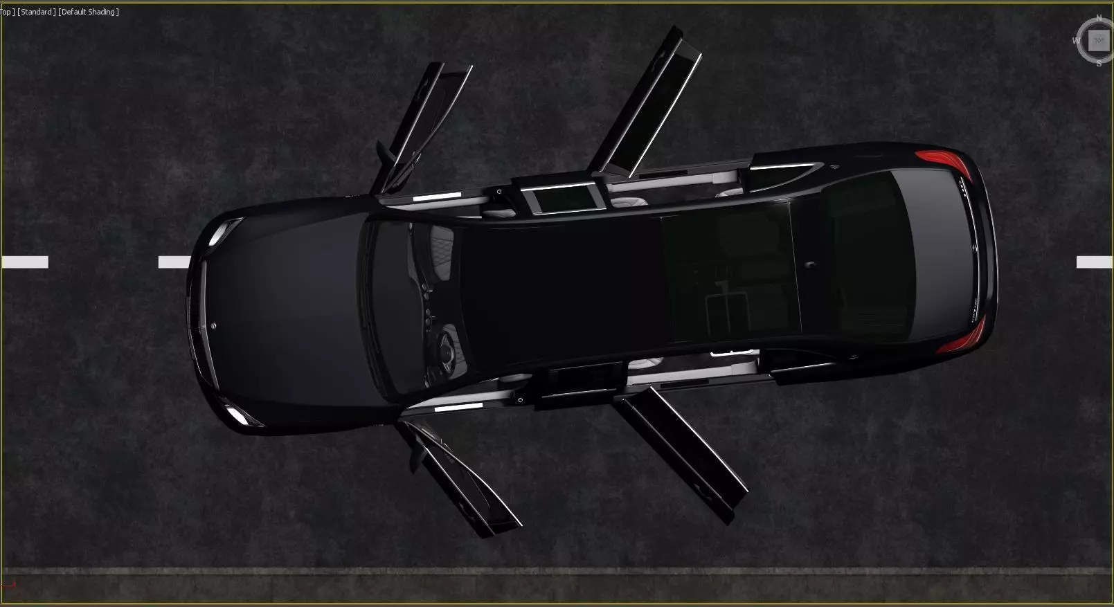 Mercedes Benz S650Pullman Maybach 3D print model_4