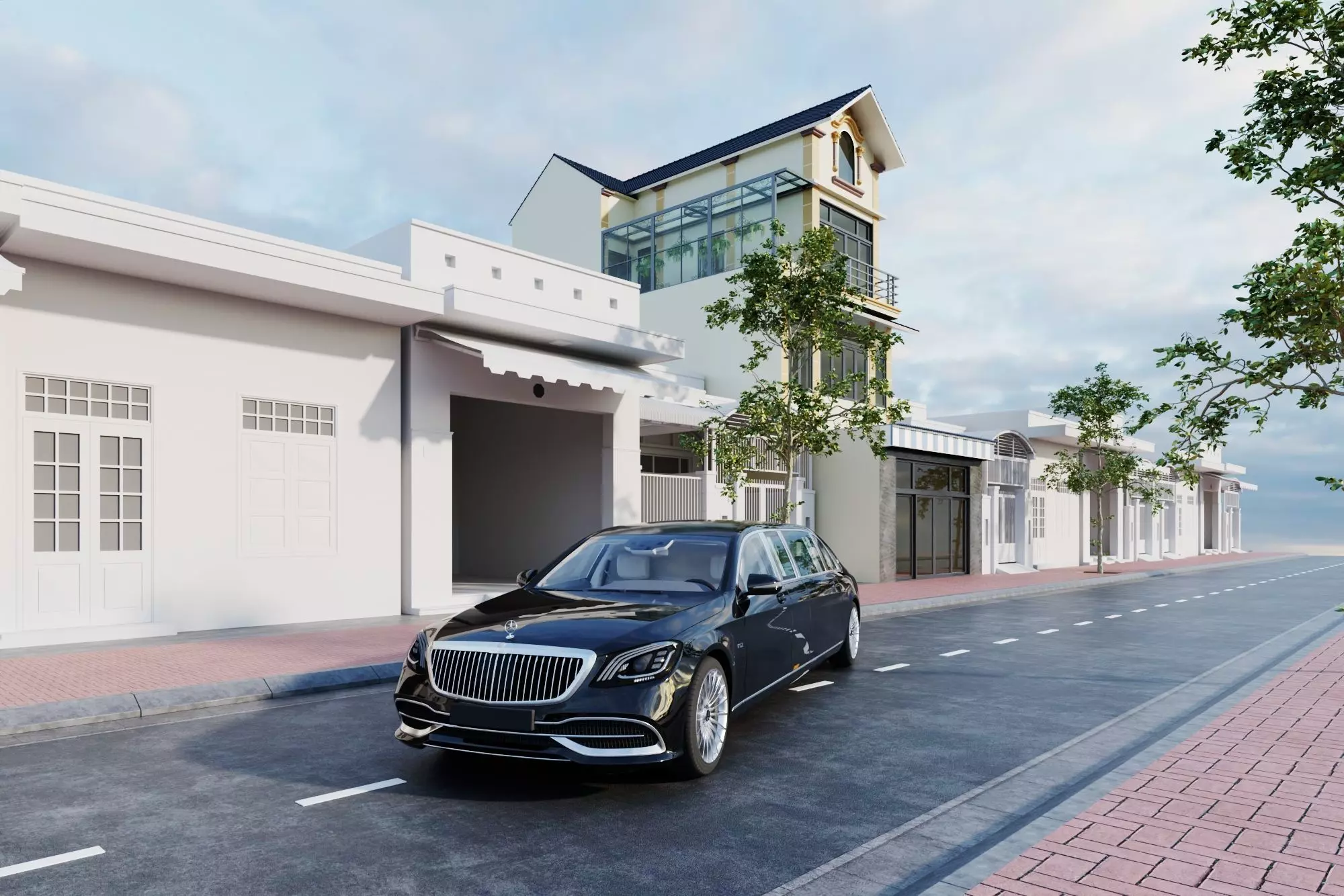 Mercedes Benz S650Pullman Maybach 3D print model_0