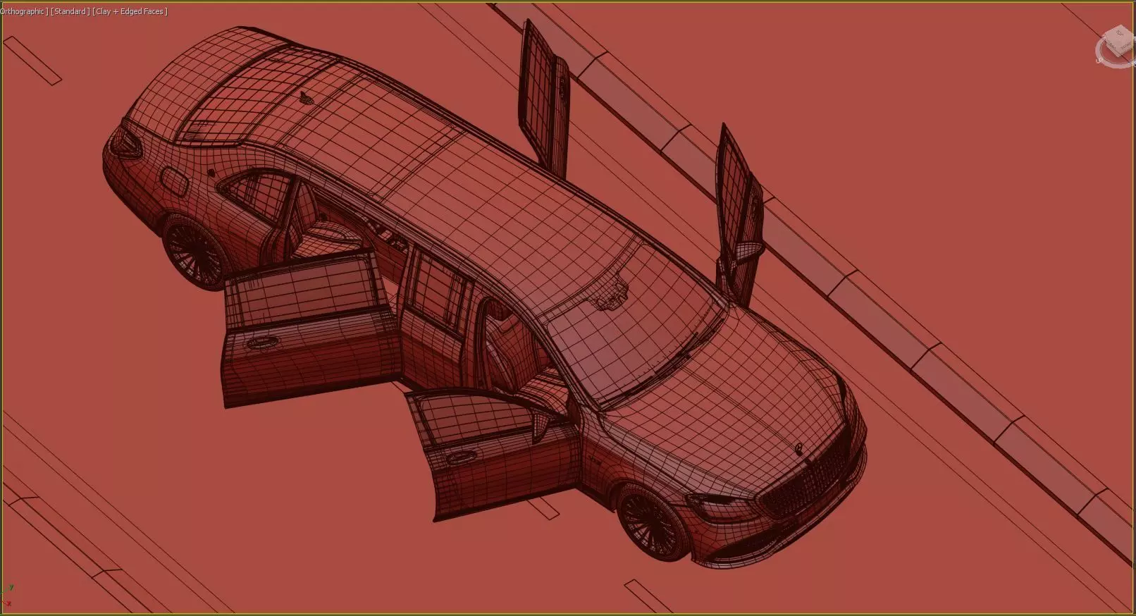 Mercedes Benz S650Pullman Maybach 3D print model_11