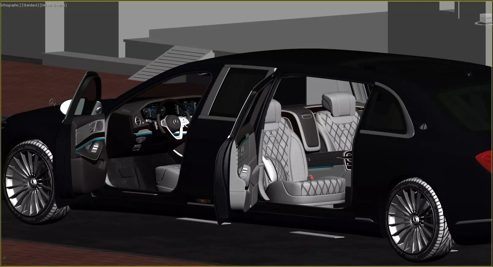 Mercedes Benz S650Pullman Maybach 3D print model_17