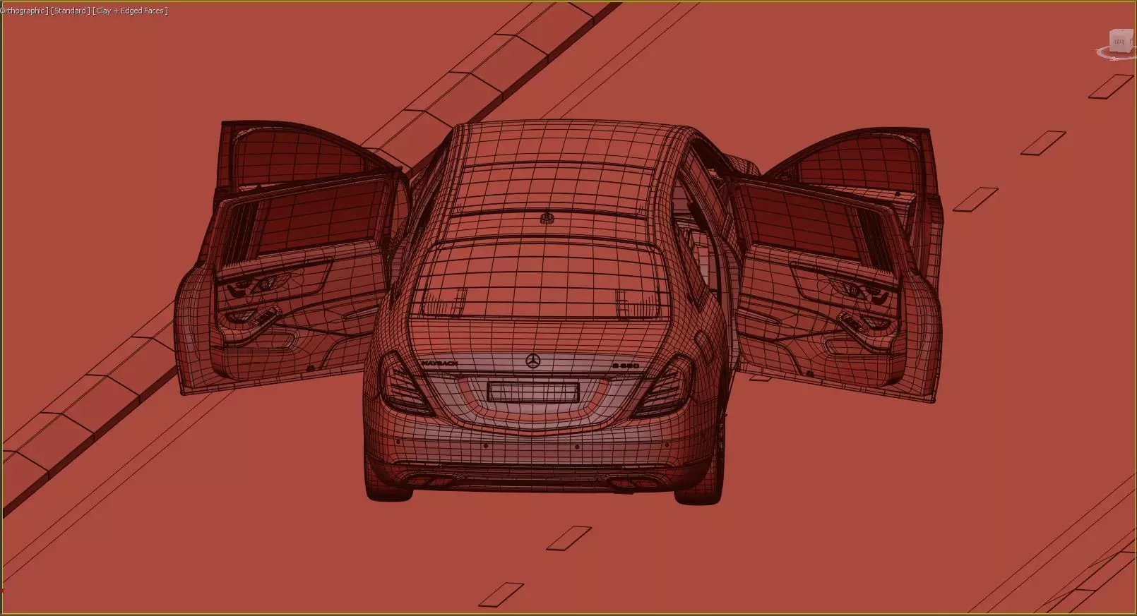 Mercedes Benz S650Pullman Maybach 3D print model_10