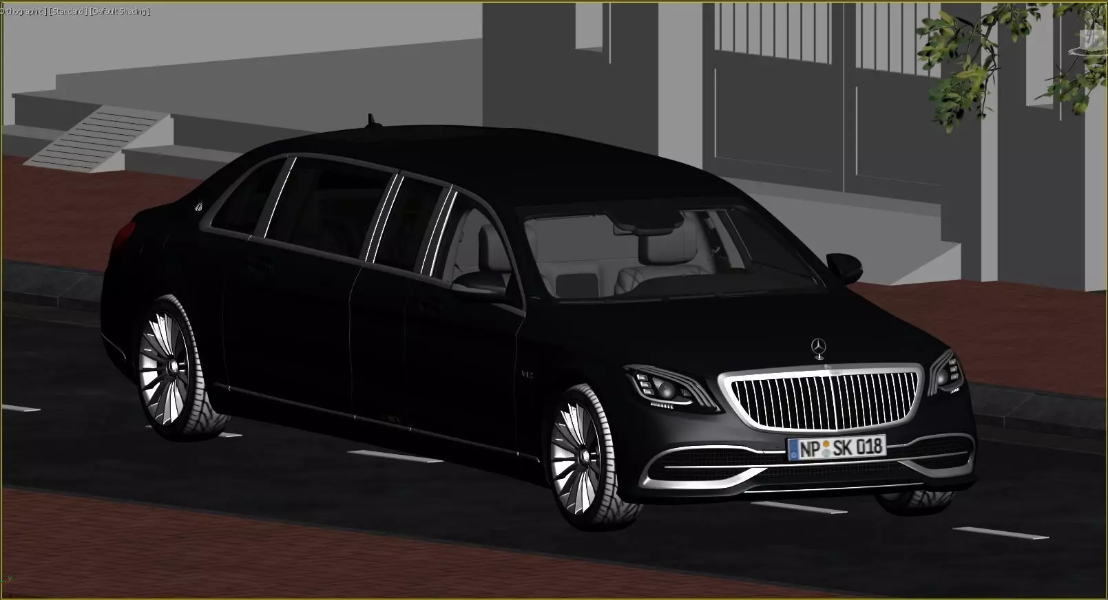 Mercedes Benz S650Pullman Maybach 3D print model_2