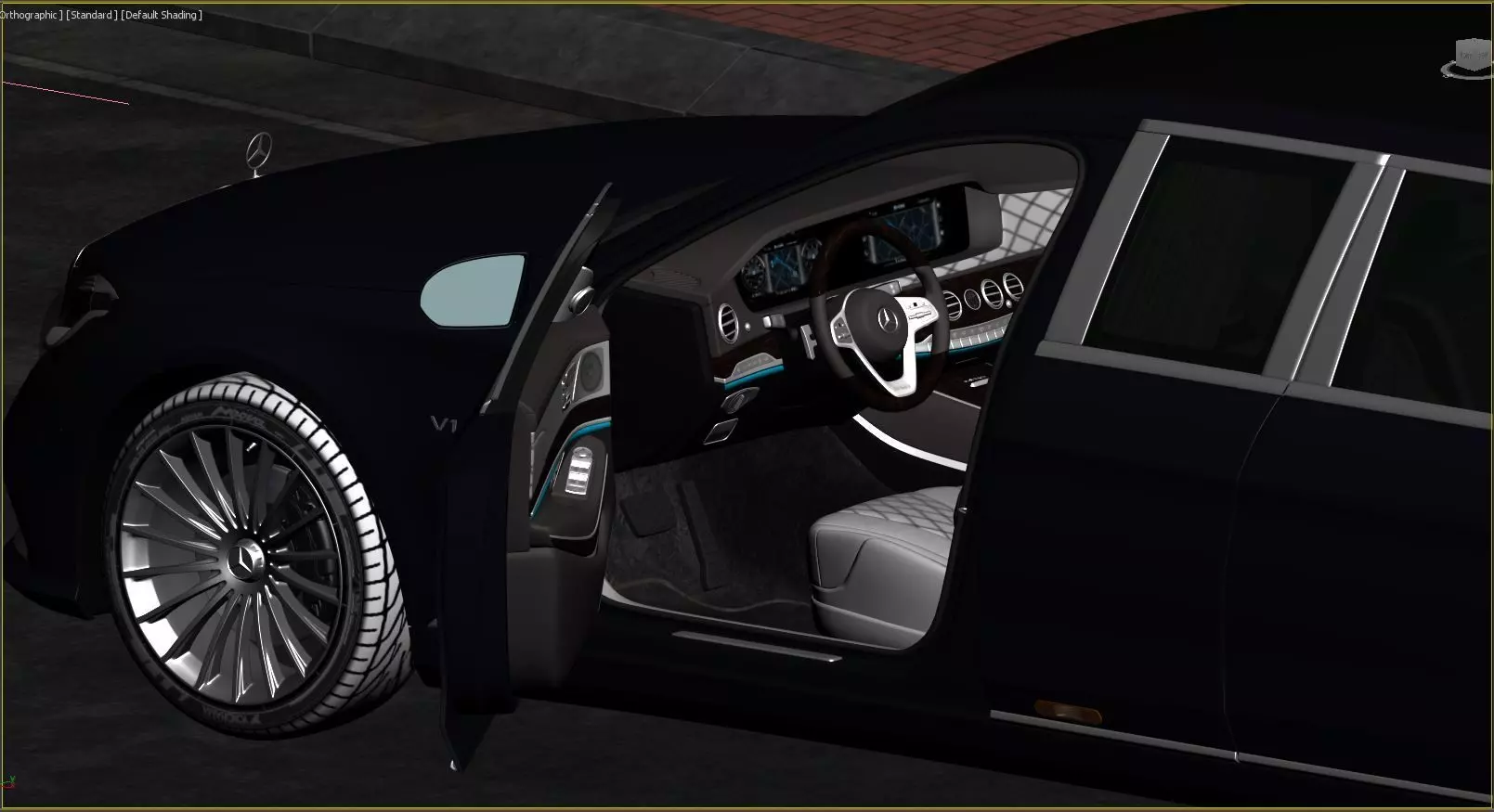 Mercedes Benz S650Pullman Maybach 3D print model_16