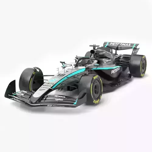 Mercedes F1 W16 2025 Formula 1 car PBR 3D model