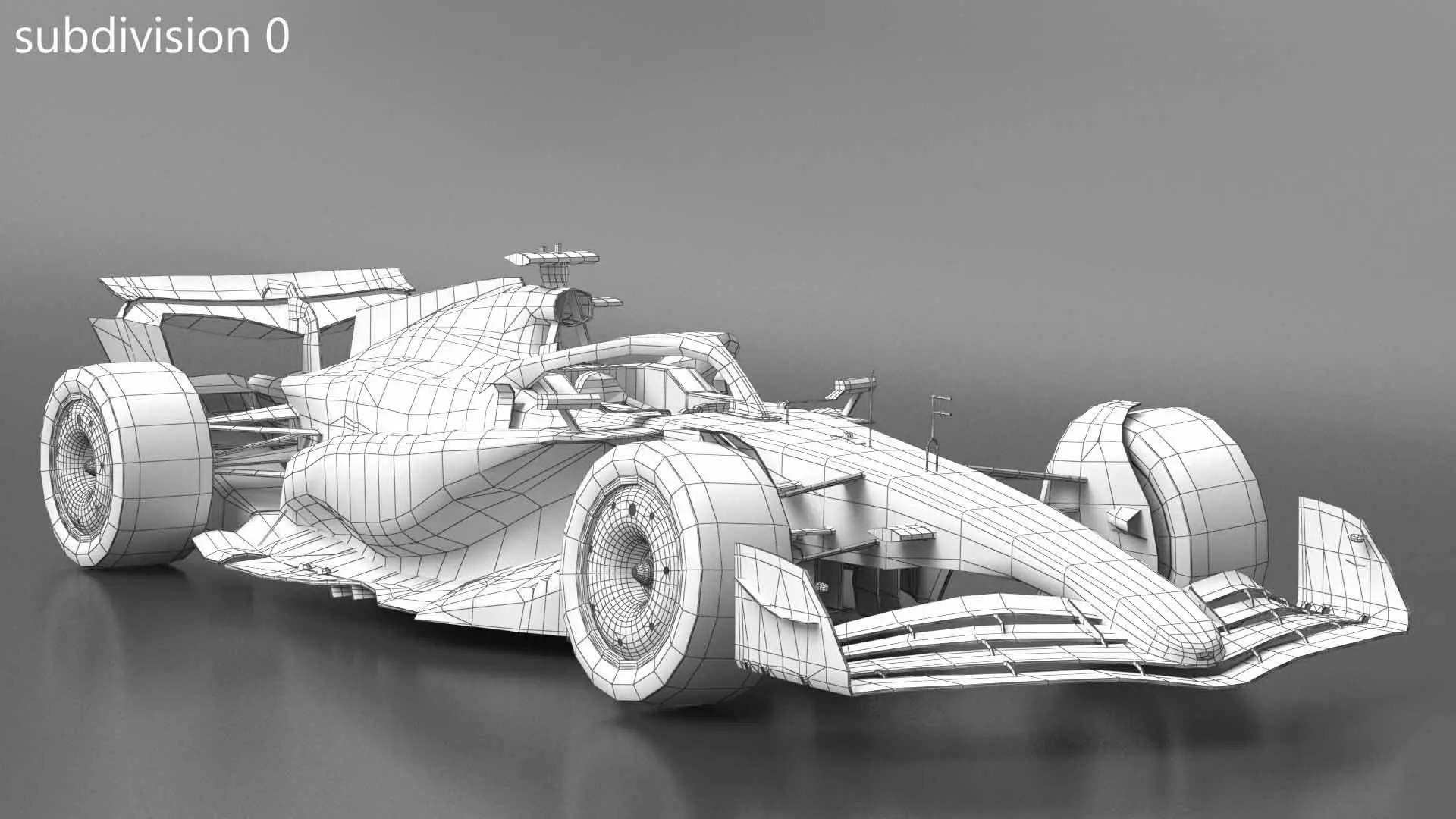 Mercedes F1 W16 2025 Formula 1 car PBR 3D model_13