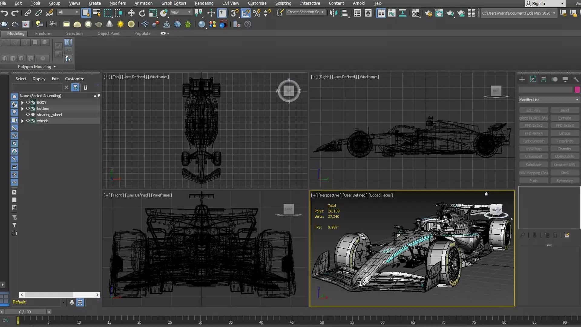 Mercedes F1 W16 2025 Formula 1 car PBR 3D model_22