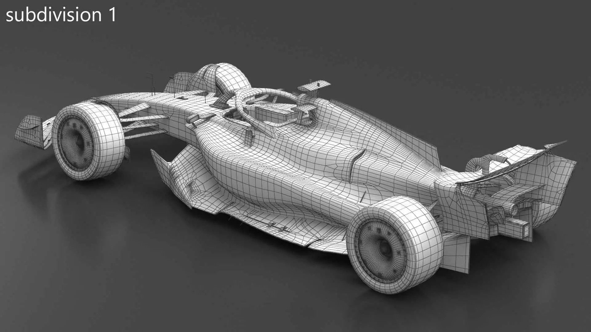 Mercedes F1 W16 2025 Formula 1 car PBR 3D model_16