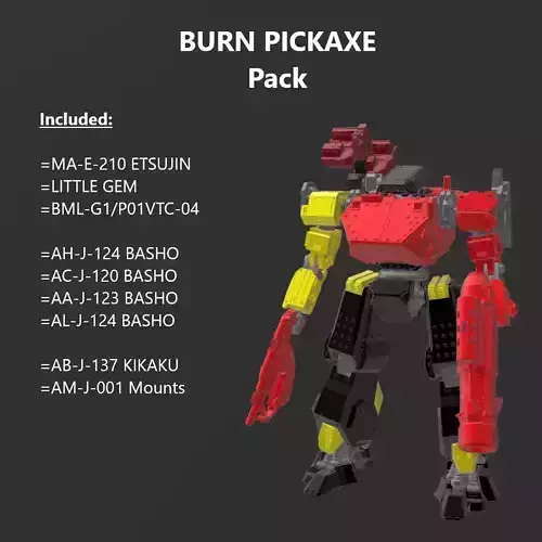 Index Dunham BURN PICKAXE 30 Minutes Missions Armored Core 6 3D print model