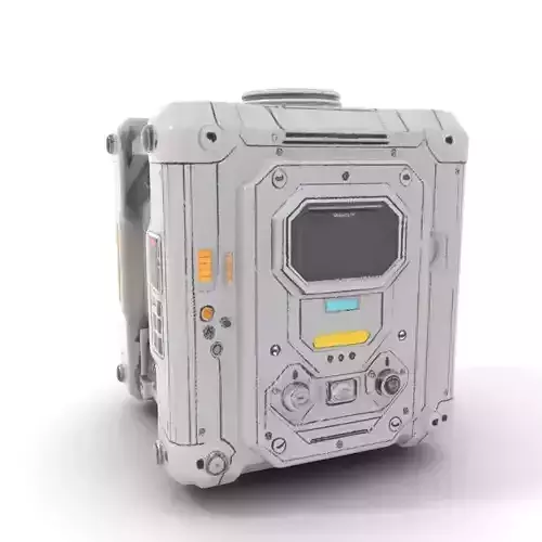 Futuristic Control Console model pack Low-poly 3D model