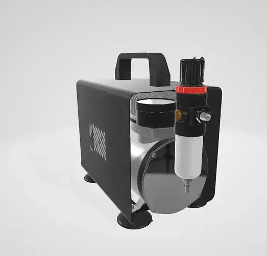 MEEDEN Airbrush Compressor for Model Painting Low-poly 3D model