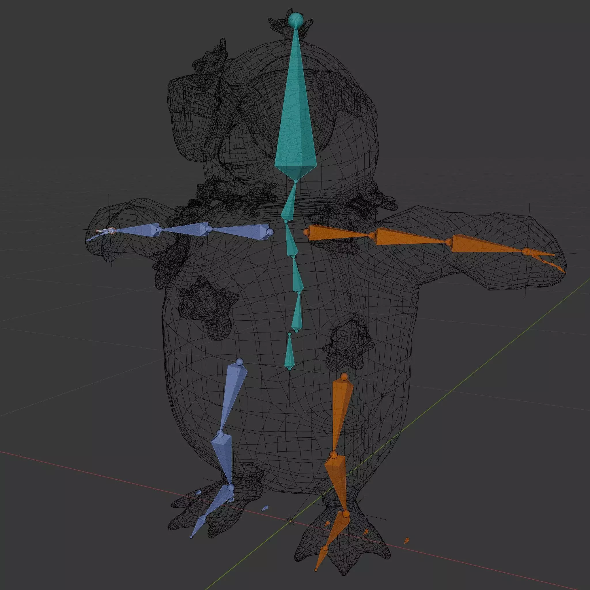 Cool Tropical Penguin Rigged and Animated Character Model Low-poly 3D model_24