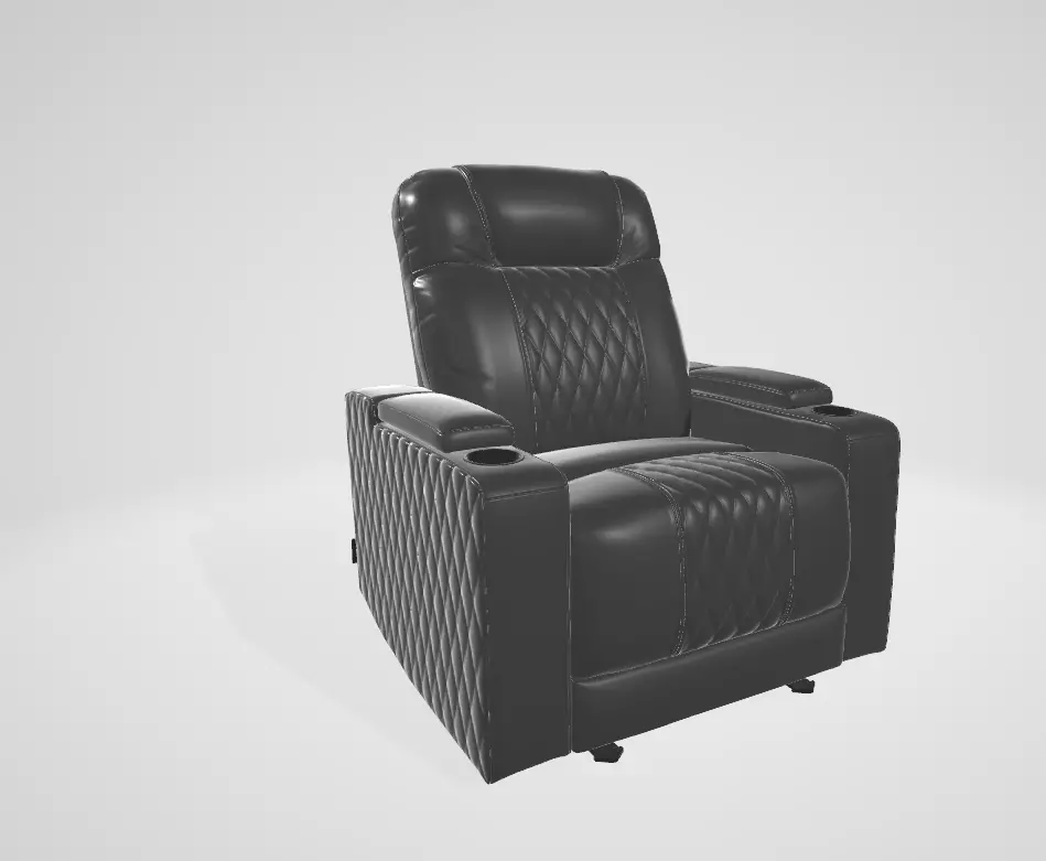 Faux Leather Power Recliner Chair Low-poly 3D model