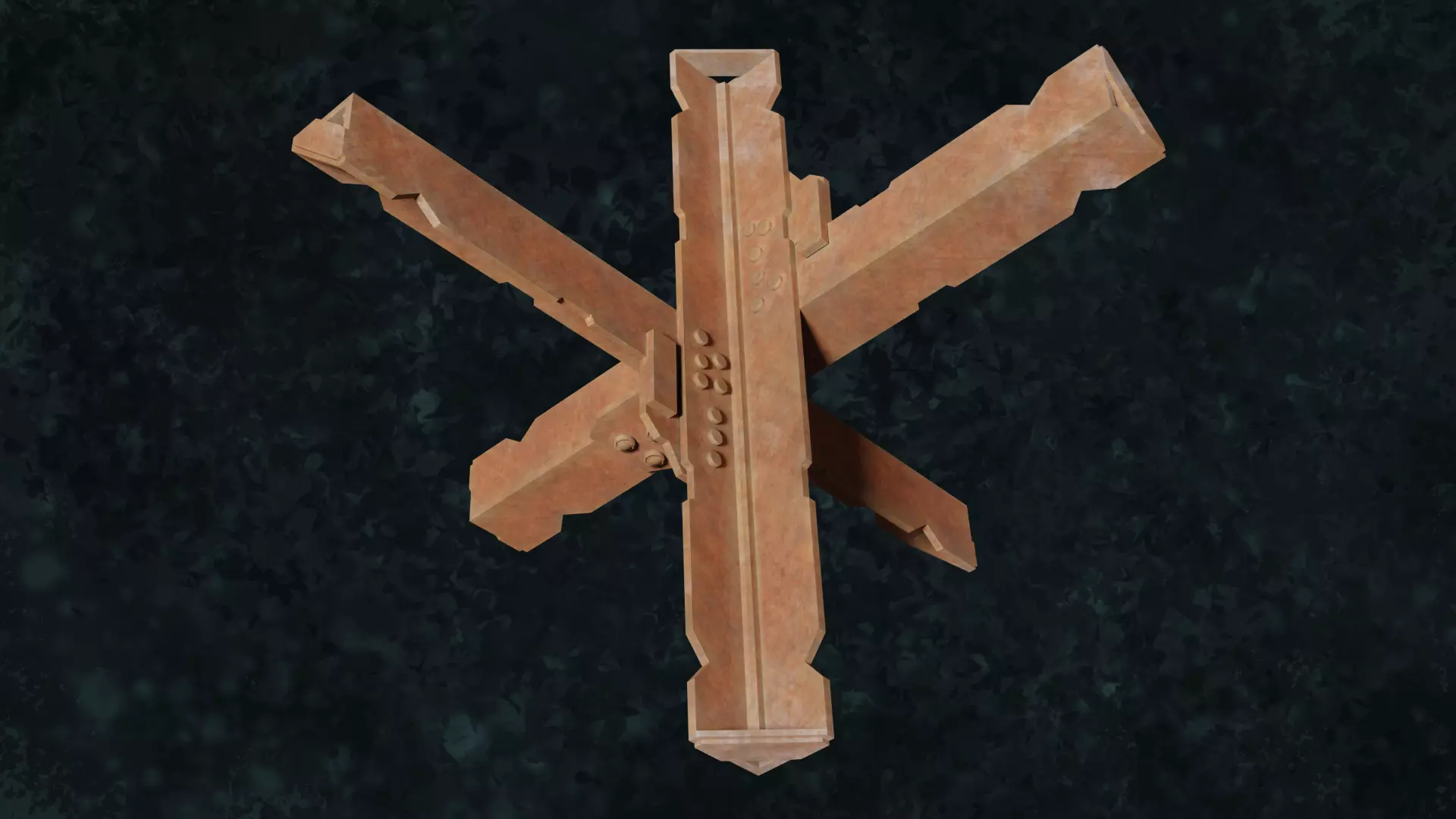 Mititary Anti Tank Hedgehogs N2 Series Metal Fortress Obstacle 3D model_8