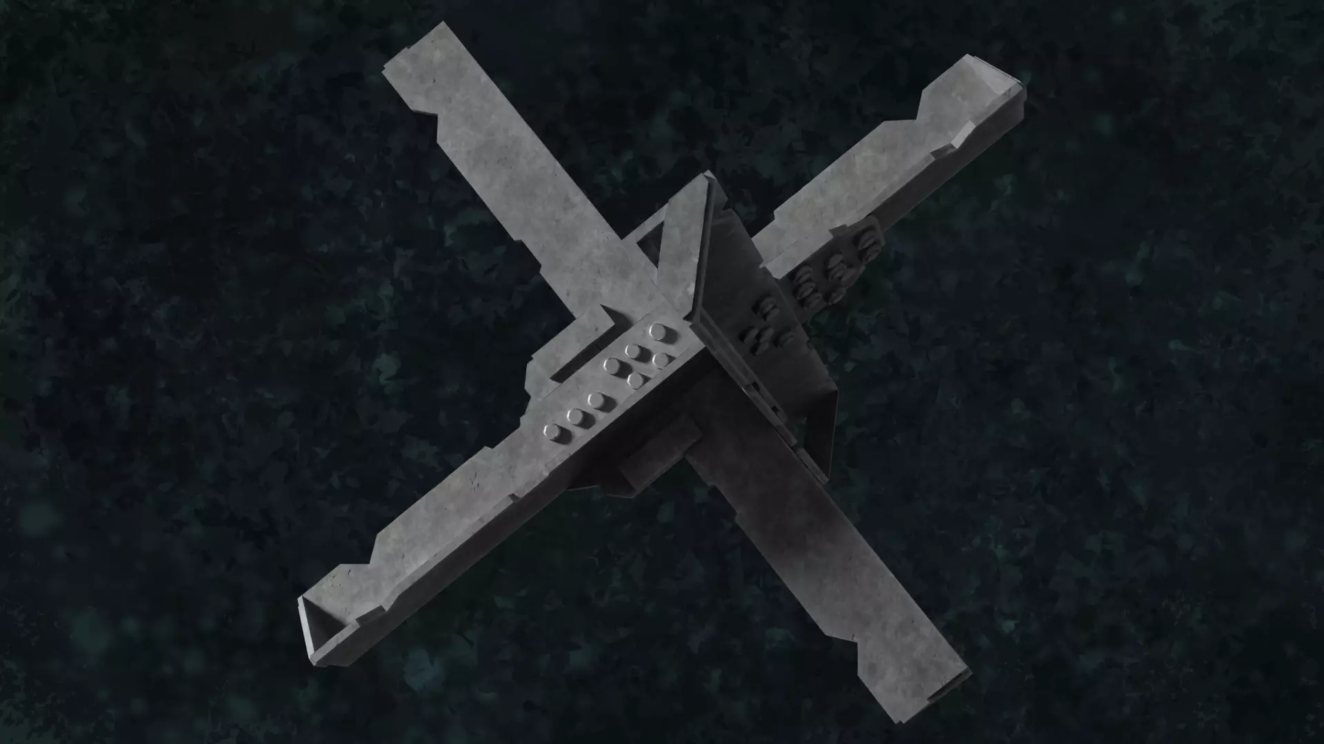 Mititary Anti Tank Hedgehogs N2 Series Metal Fortress Obstacle 3D model_3