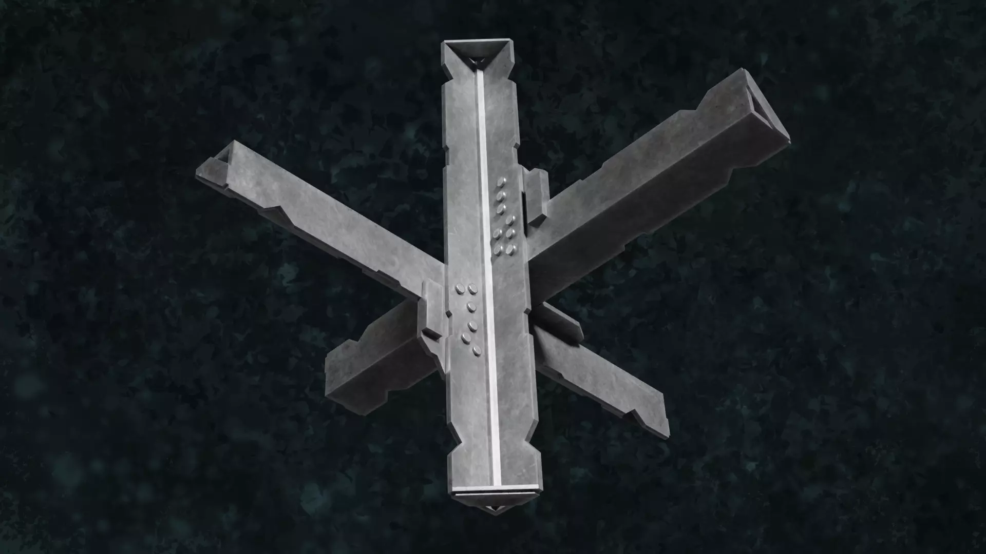 Mititary Anti Tank Hedgehogs N2 Series Metal Fortress Obstacle 3D model_7