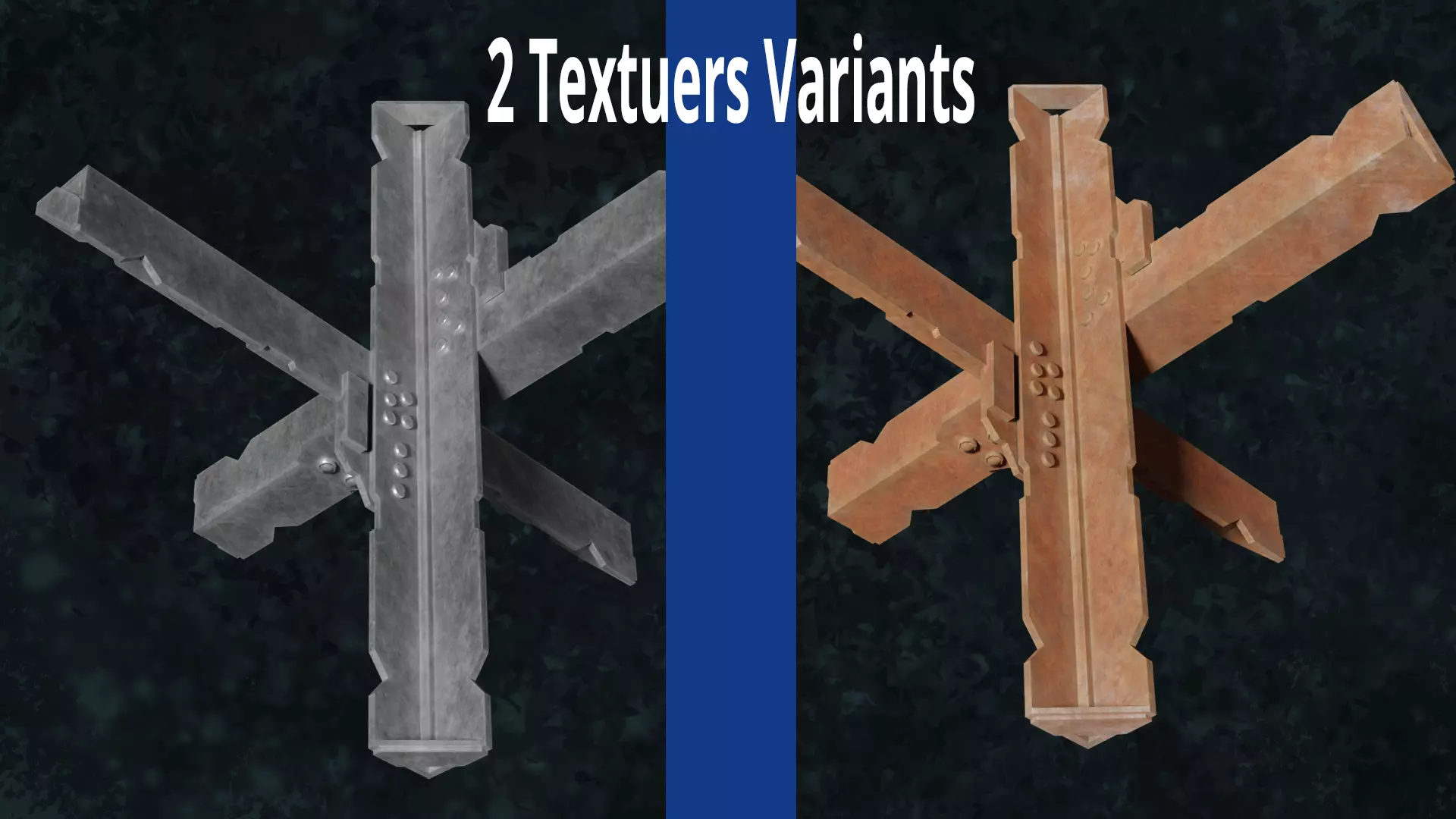 Mititary Anti Tank Hedgehogs N2 Series Metal Fortress Obstacle 3D model_13