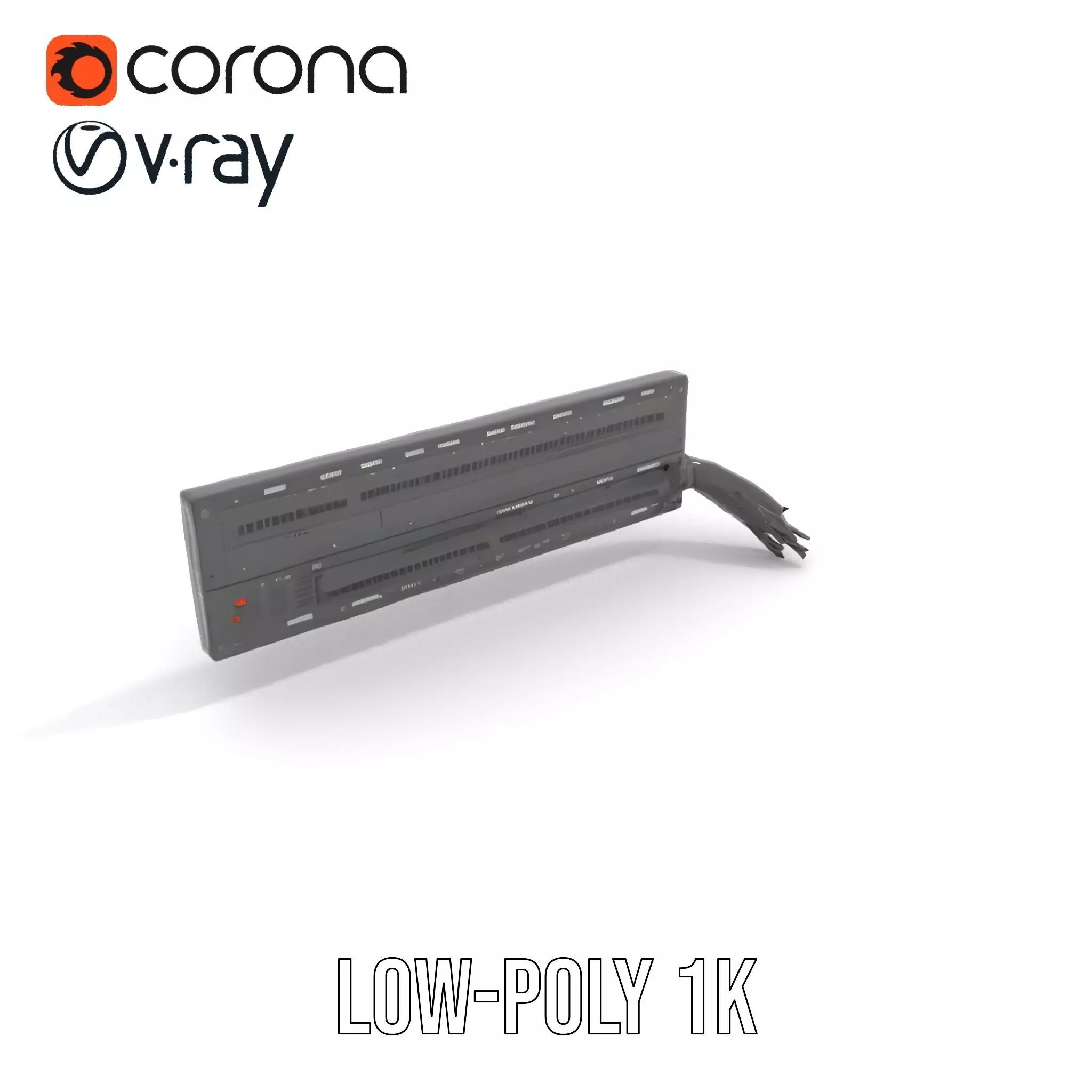 Stacked Patch Panel Rack model pack Low-poly 3D model_12