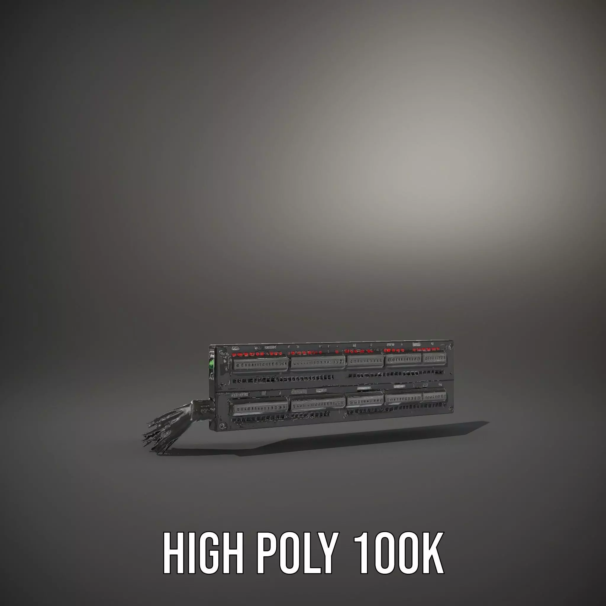 Stacked Patch Panel Rack model pack Low-poly 3D model_10