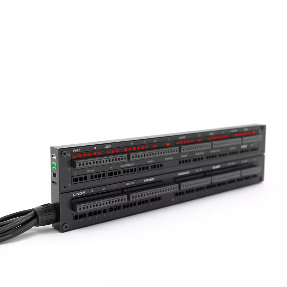 Stacked Patch Panel Rack model pack Low-poly 3D model_2