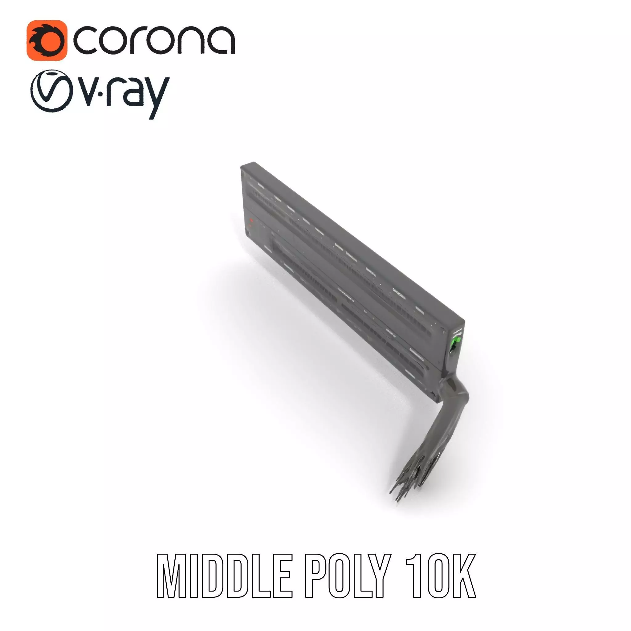 Stacked Patch Panel Rack model pack Low-poly 3D model_13