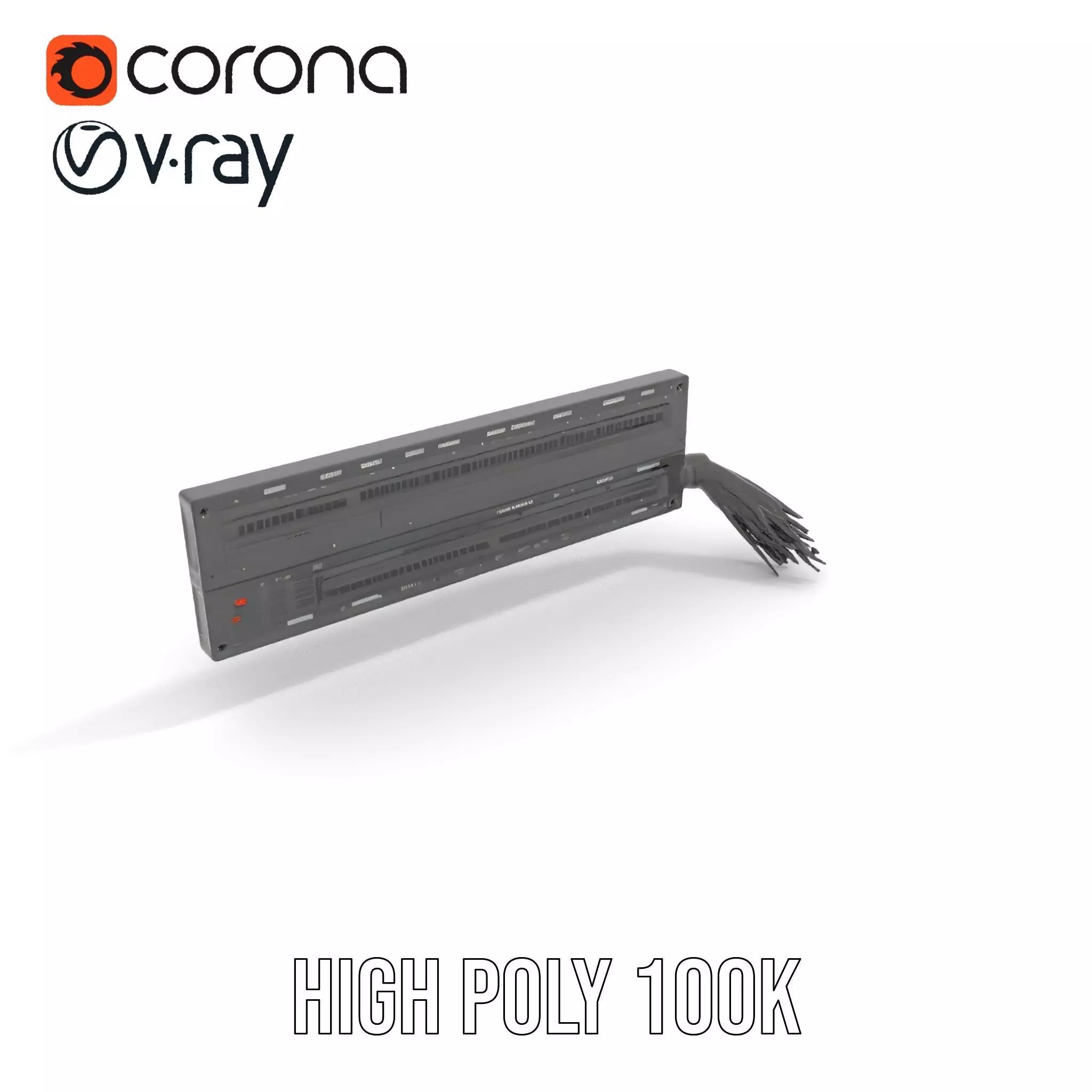 Stacked Patch Panel Rack model pack Low-poly 3D model_23