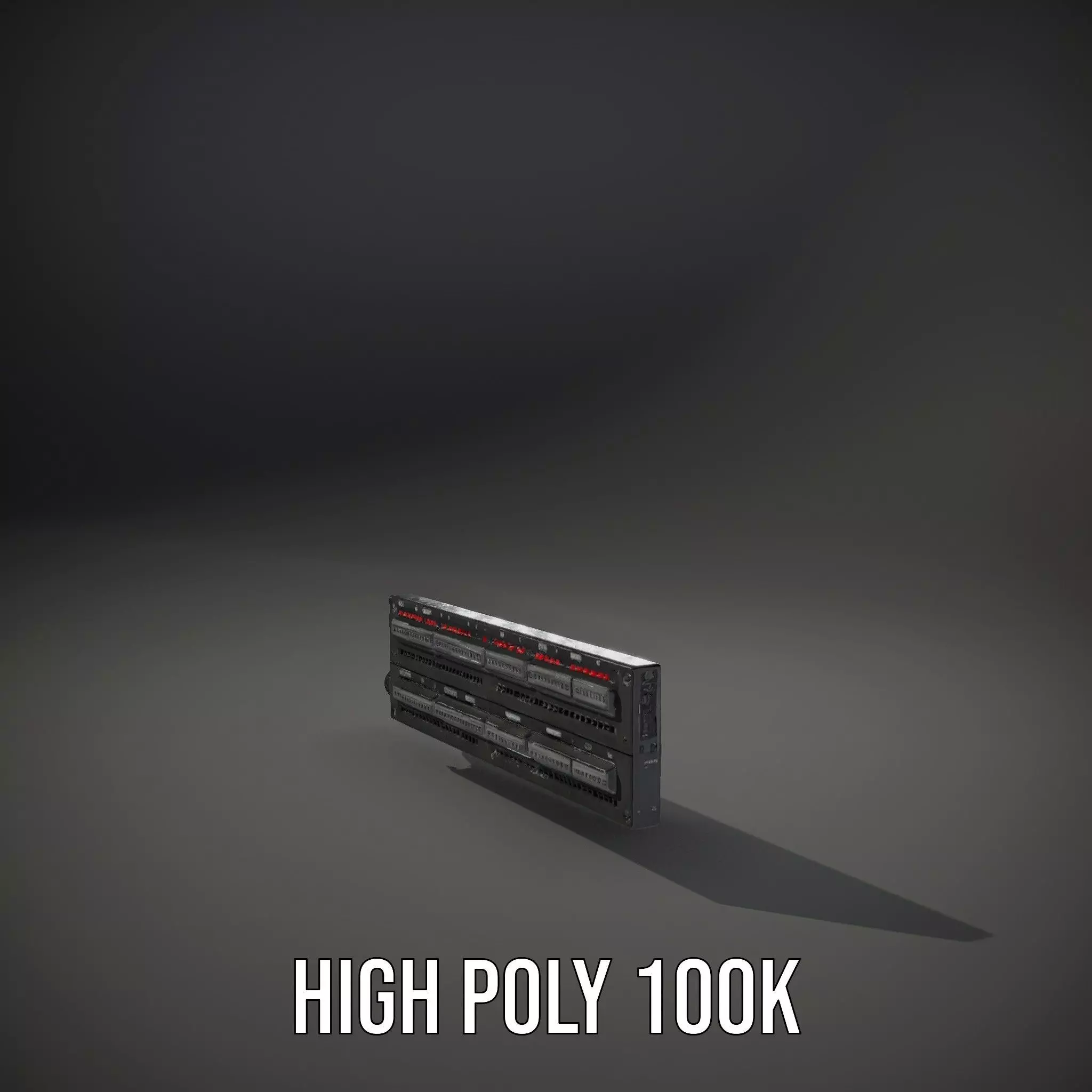 Stacked Patch Panel Rack model pack Low-poly 3D model_8