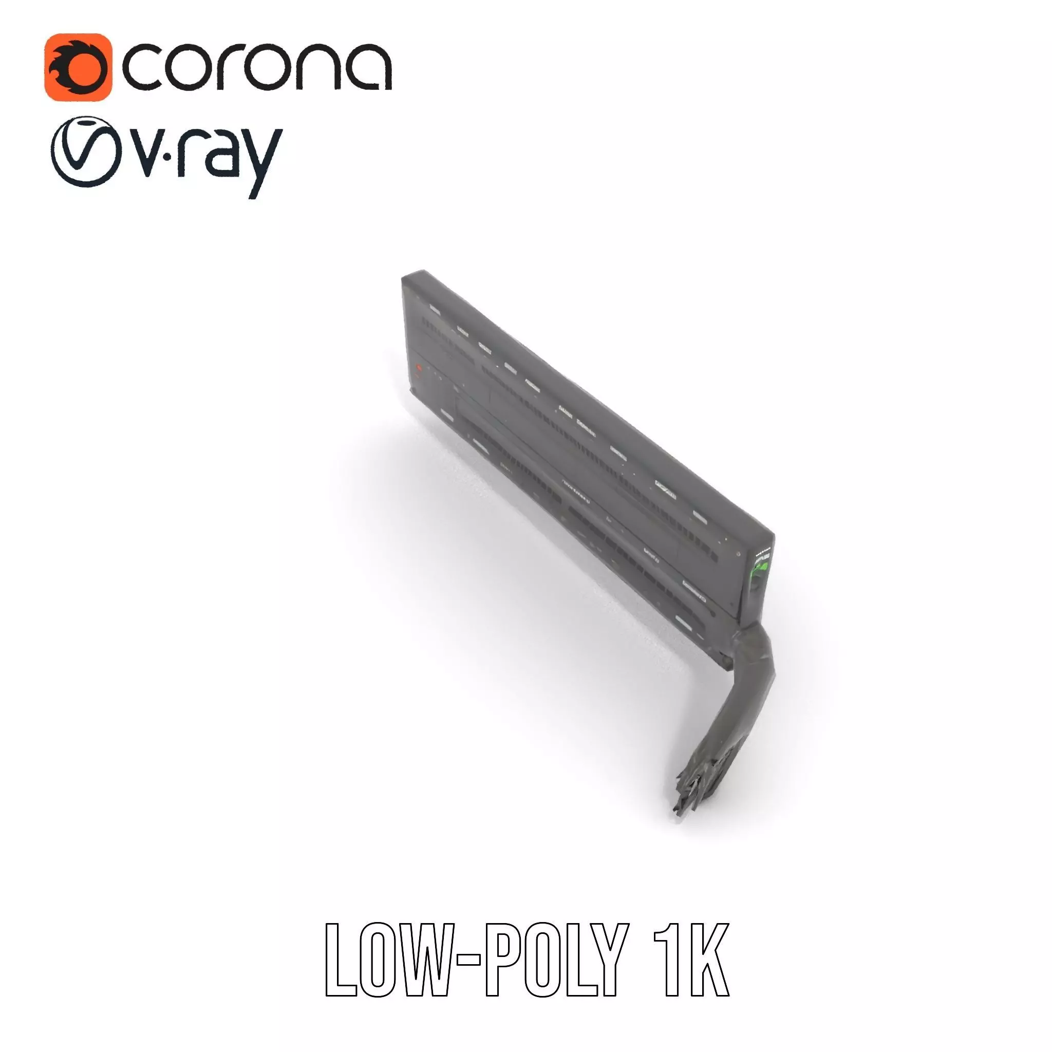 Stacked Patch Panel Rack model pack Low-poly 3D model_16