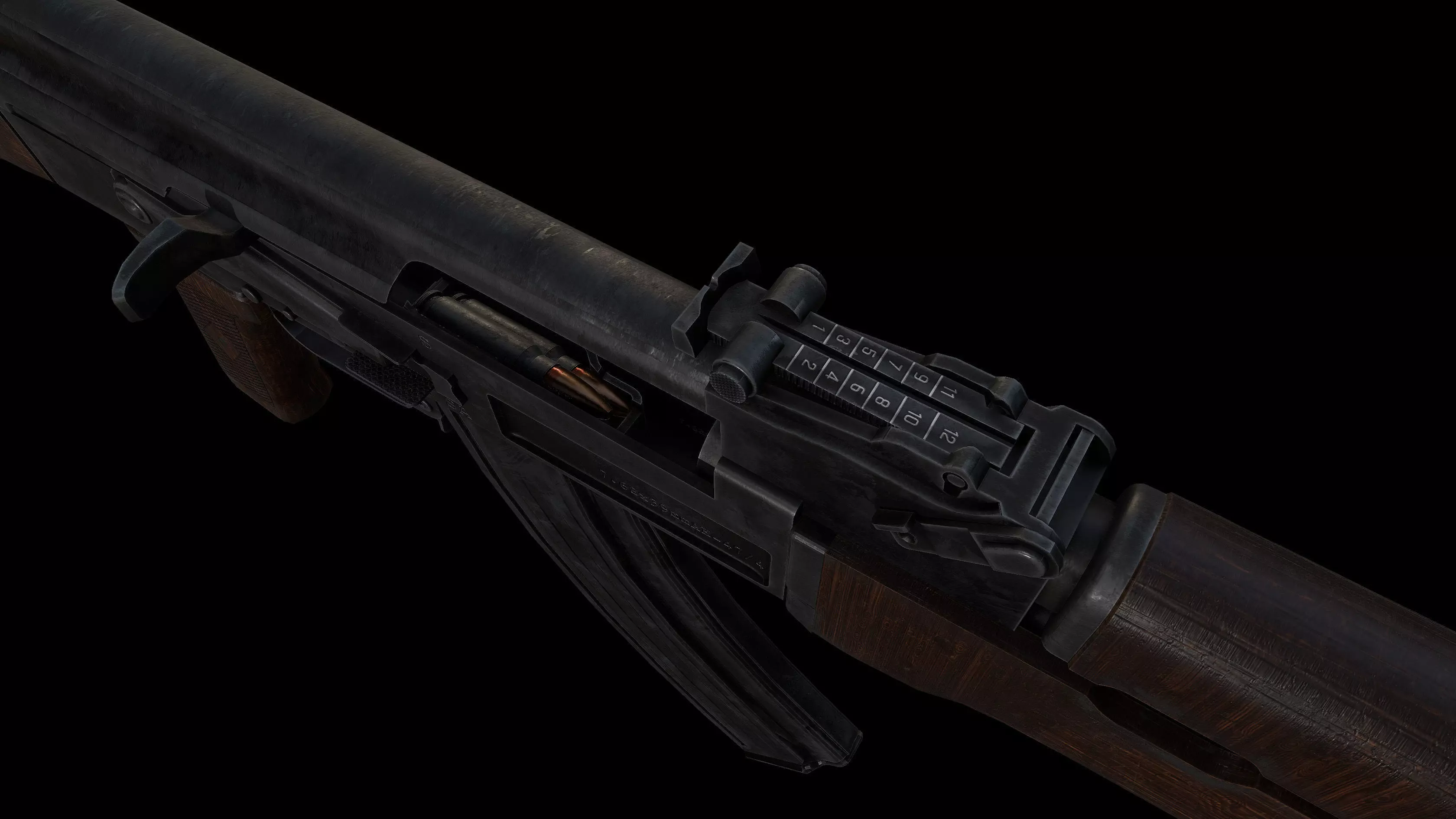 AK47 Battle Worn Unique Spiker AK Pattern Assaultrifle Low-poly 3D model_2