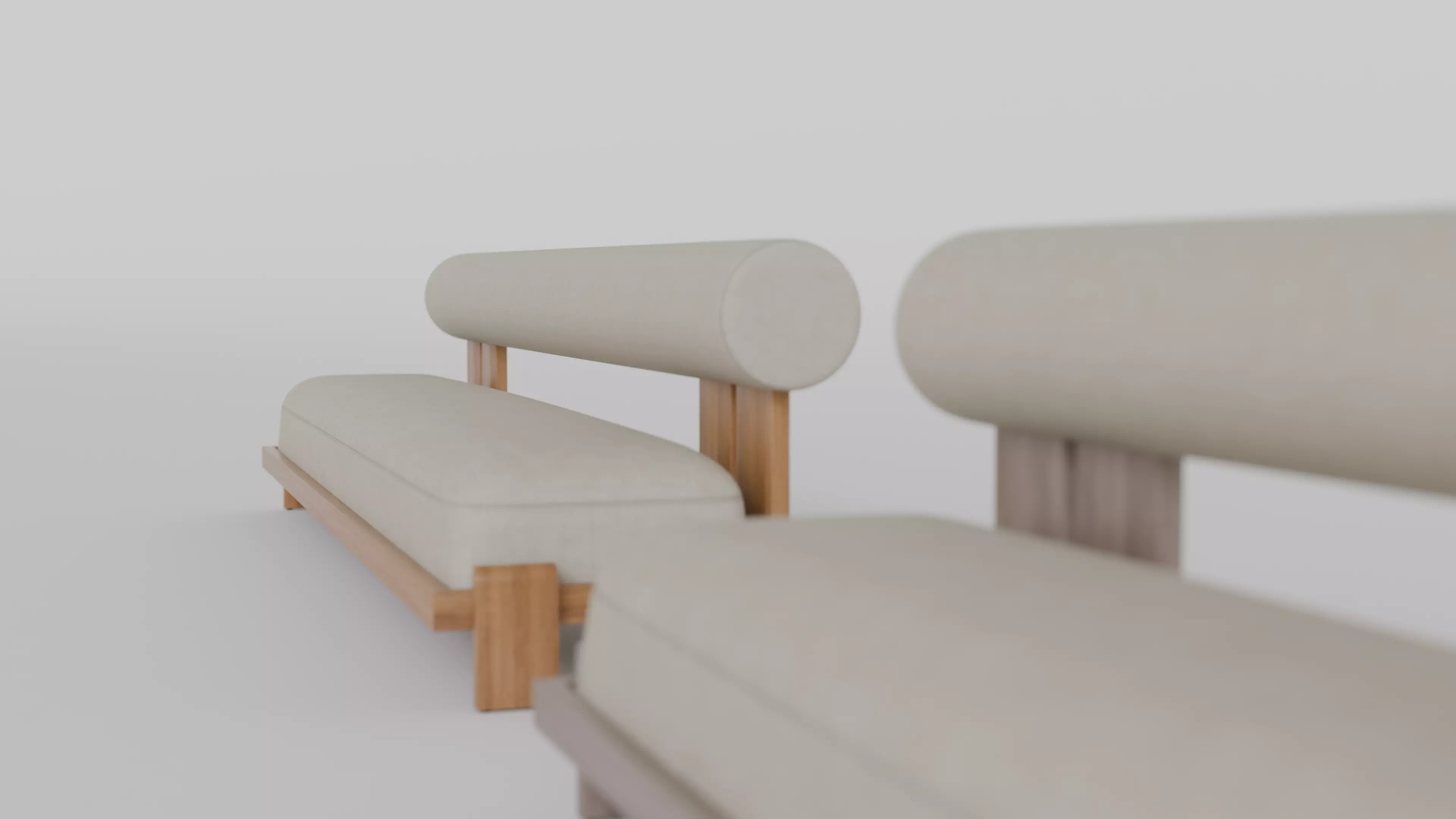 Eivor Sofa 2 Wood Variants Natural and Aged Teak 3D model_1