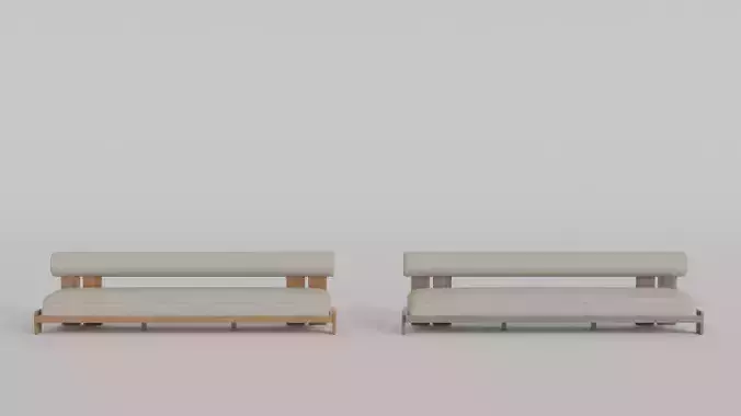 Eivor Sofa 2 Wood Variants Natural and Aged Teak