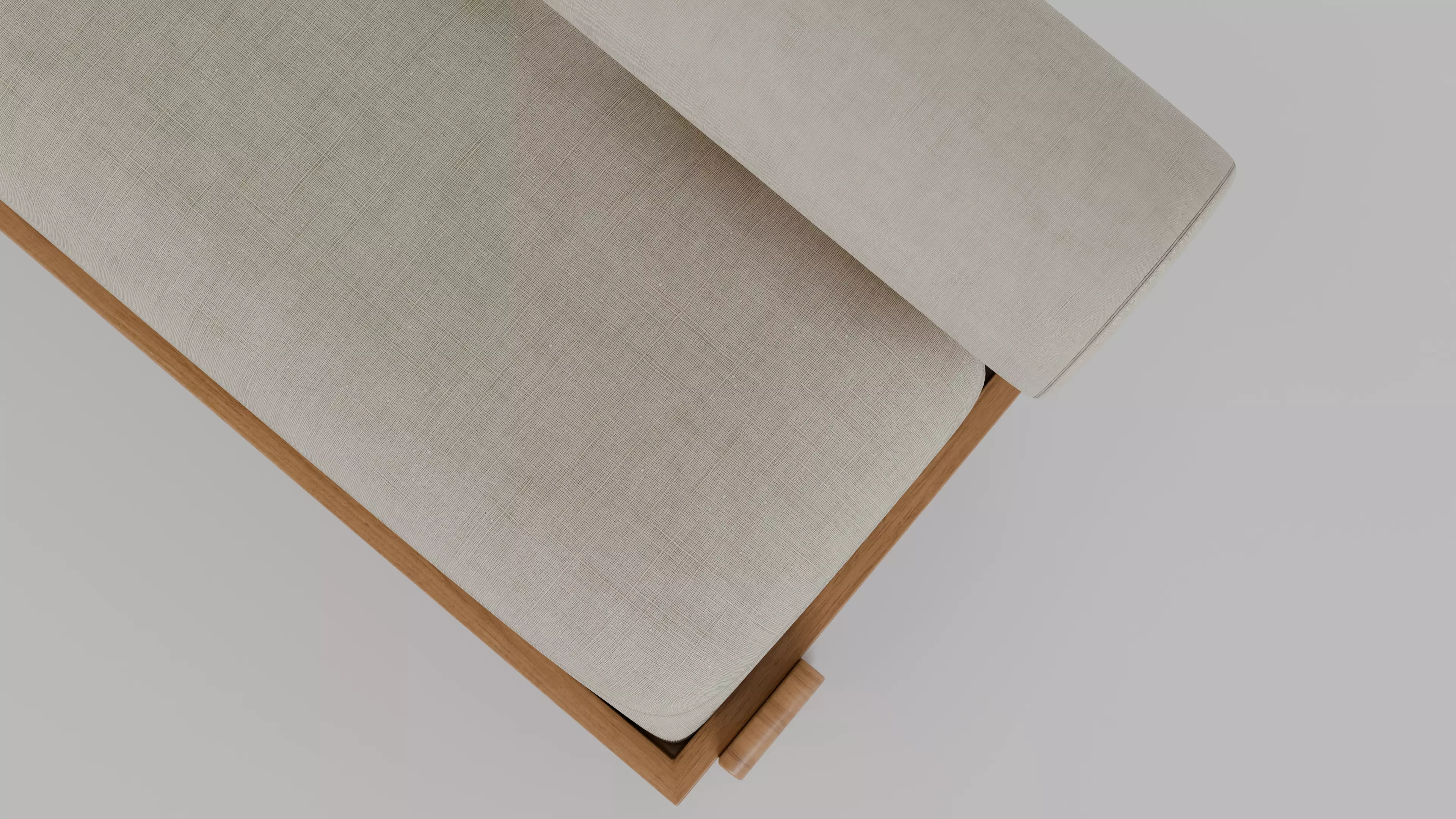 Eivor Sofa 2 Wood Variants Natural and Aged Teak 3D model_4