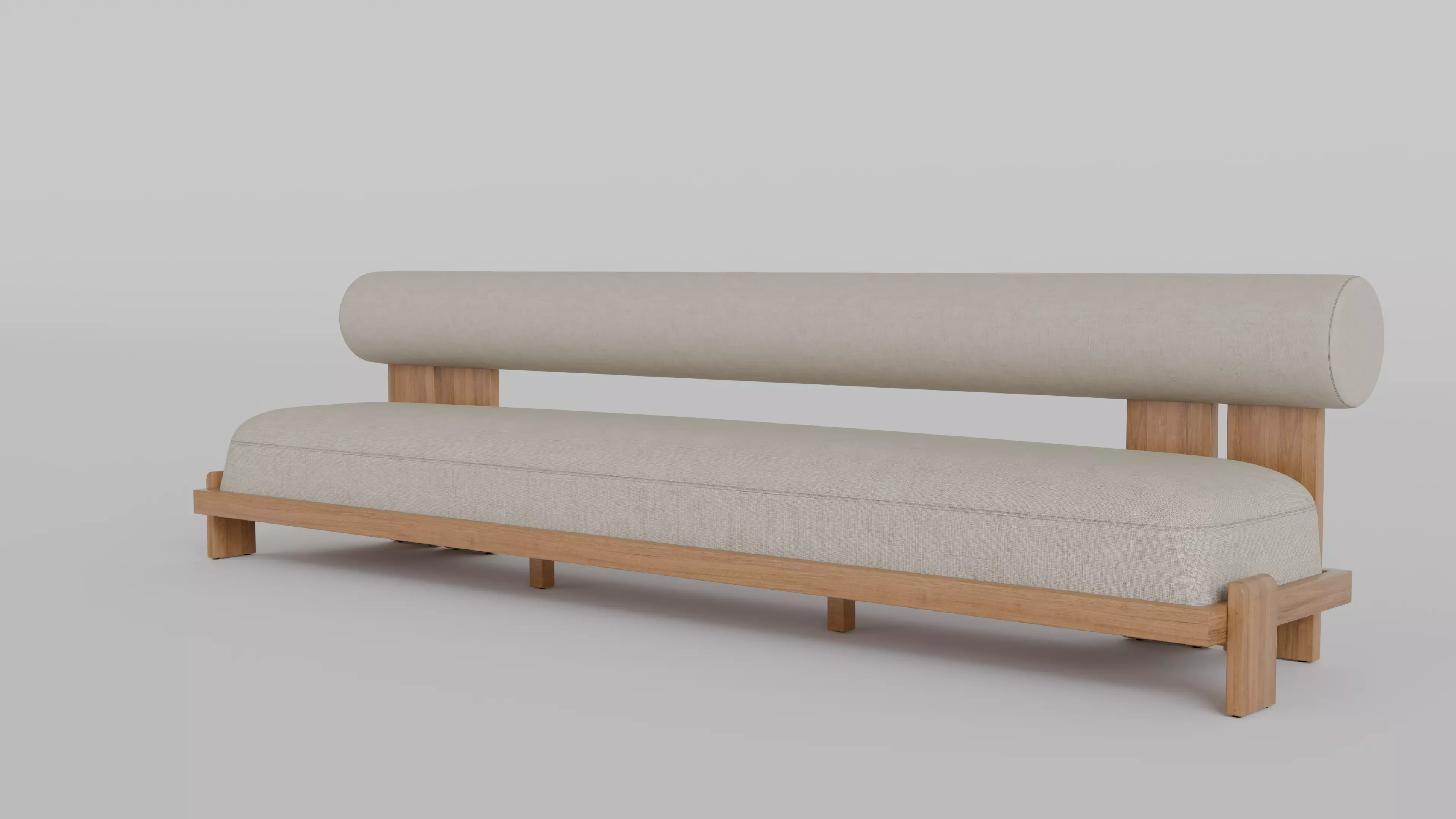 Eivor Sofa 2 Wood Variants Natural and Aged Teak 3D model_3