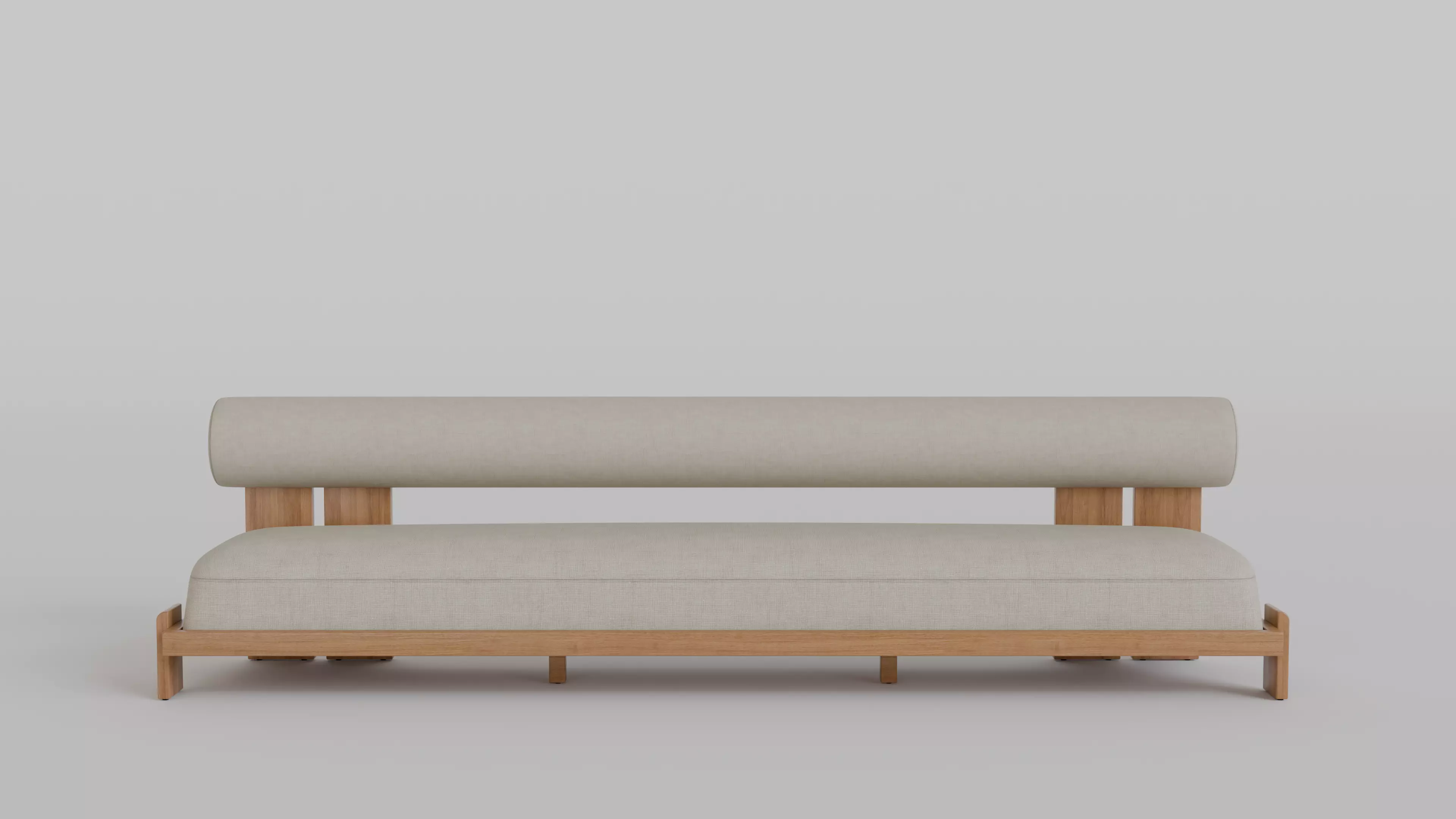 Eivor Sofa 2 Wood Variants Natural and Aged Teak 3D model_2