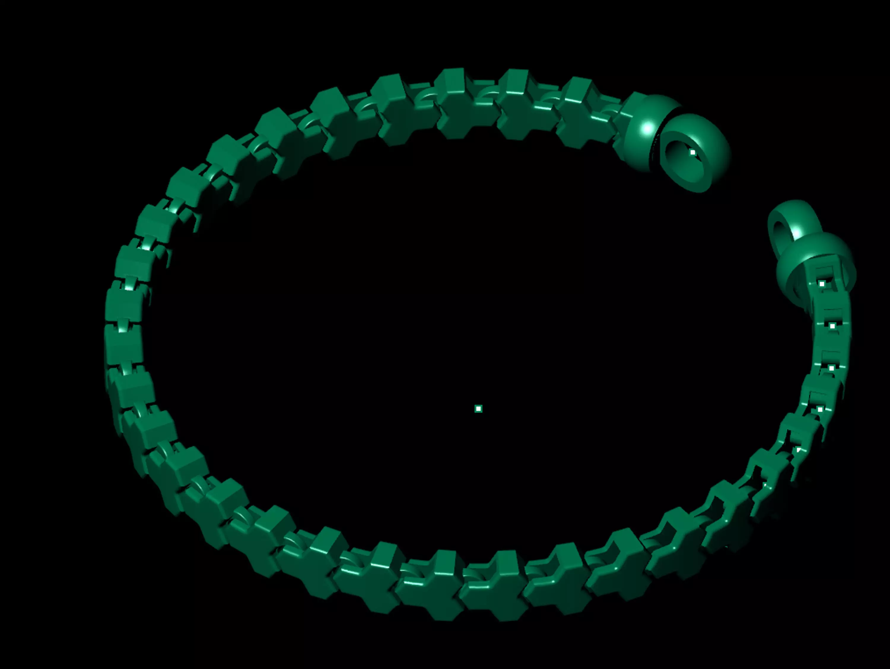 4MM SPIRAL TOP ONLINE SELLING BRACELET 3D MODEL SINGLE ROW 3D print model_2