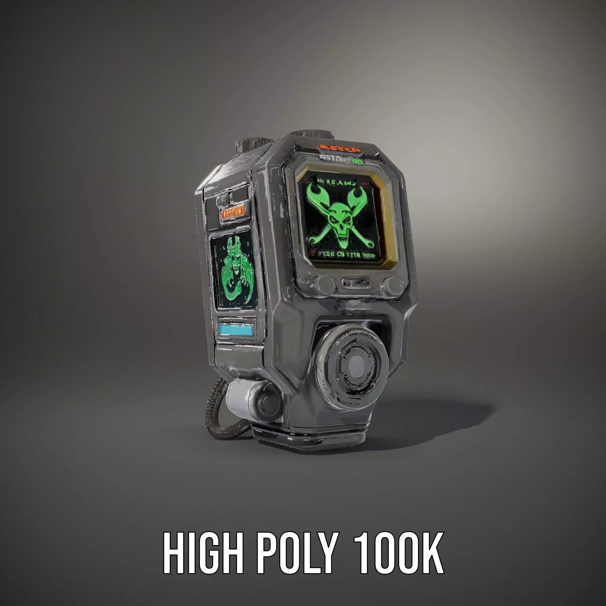 Futuristic Device Model Pack for Interactive Displays Low-poly 3D model_9