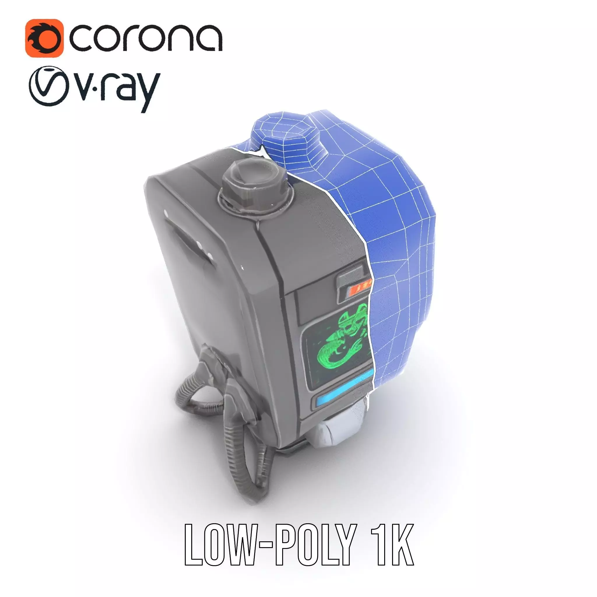 Futuristic Device Model Pack for Interactive Displays Low-poly 3D model_17