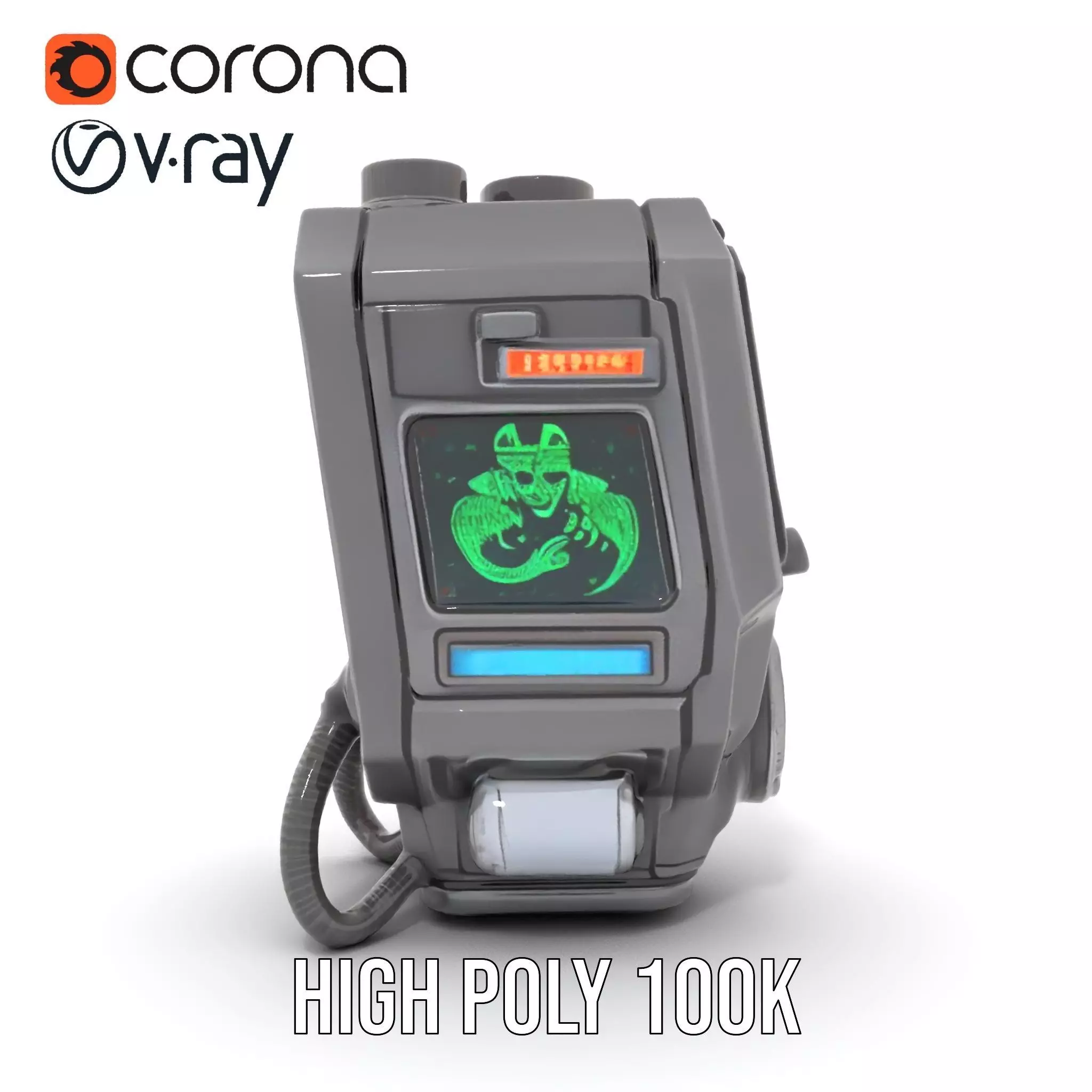 Futuristic Device Model Pack for Interactive Displays Low-poly 3D model_27