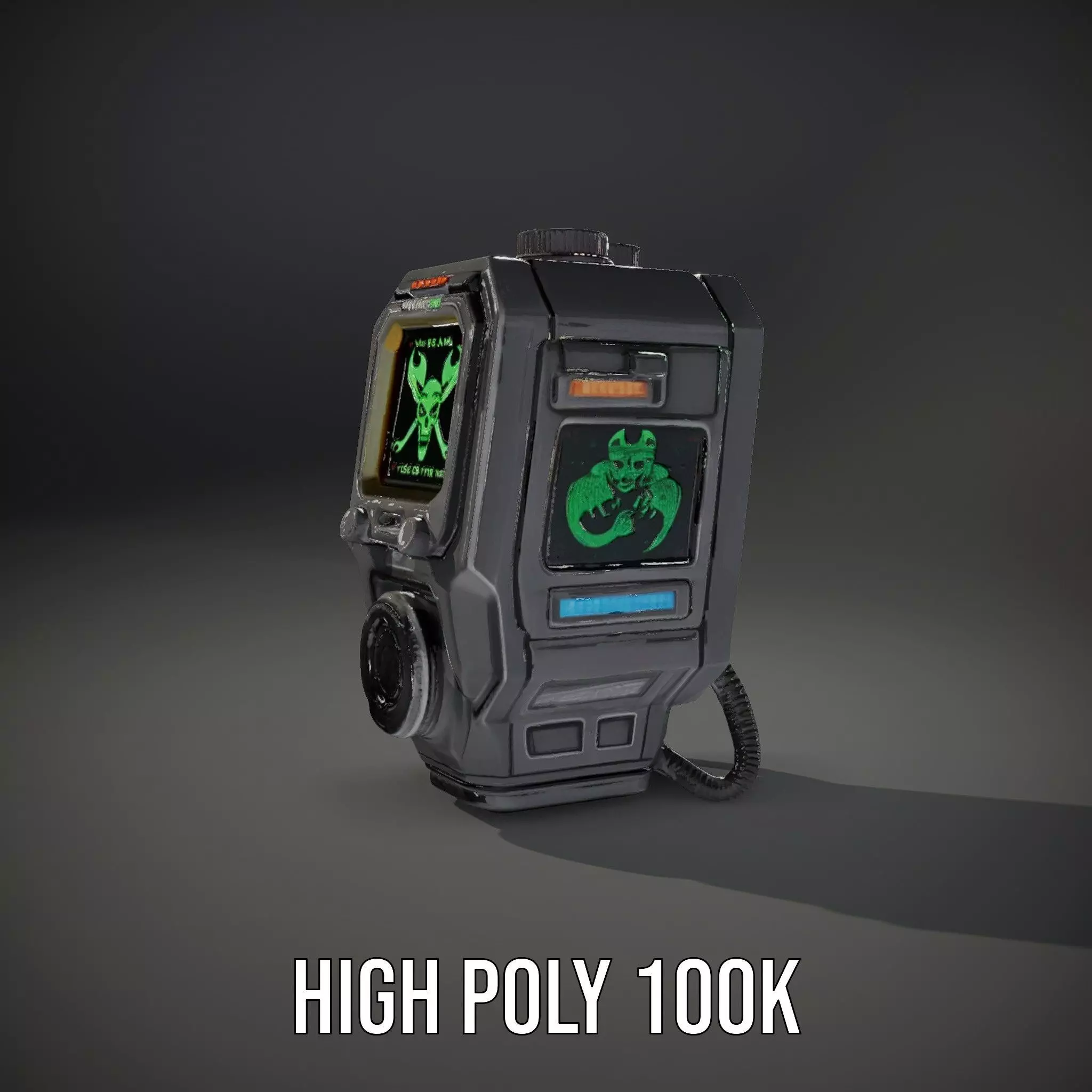 Futuristic Device Model Pack for Interactive Displays Low-poly 3D model_11