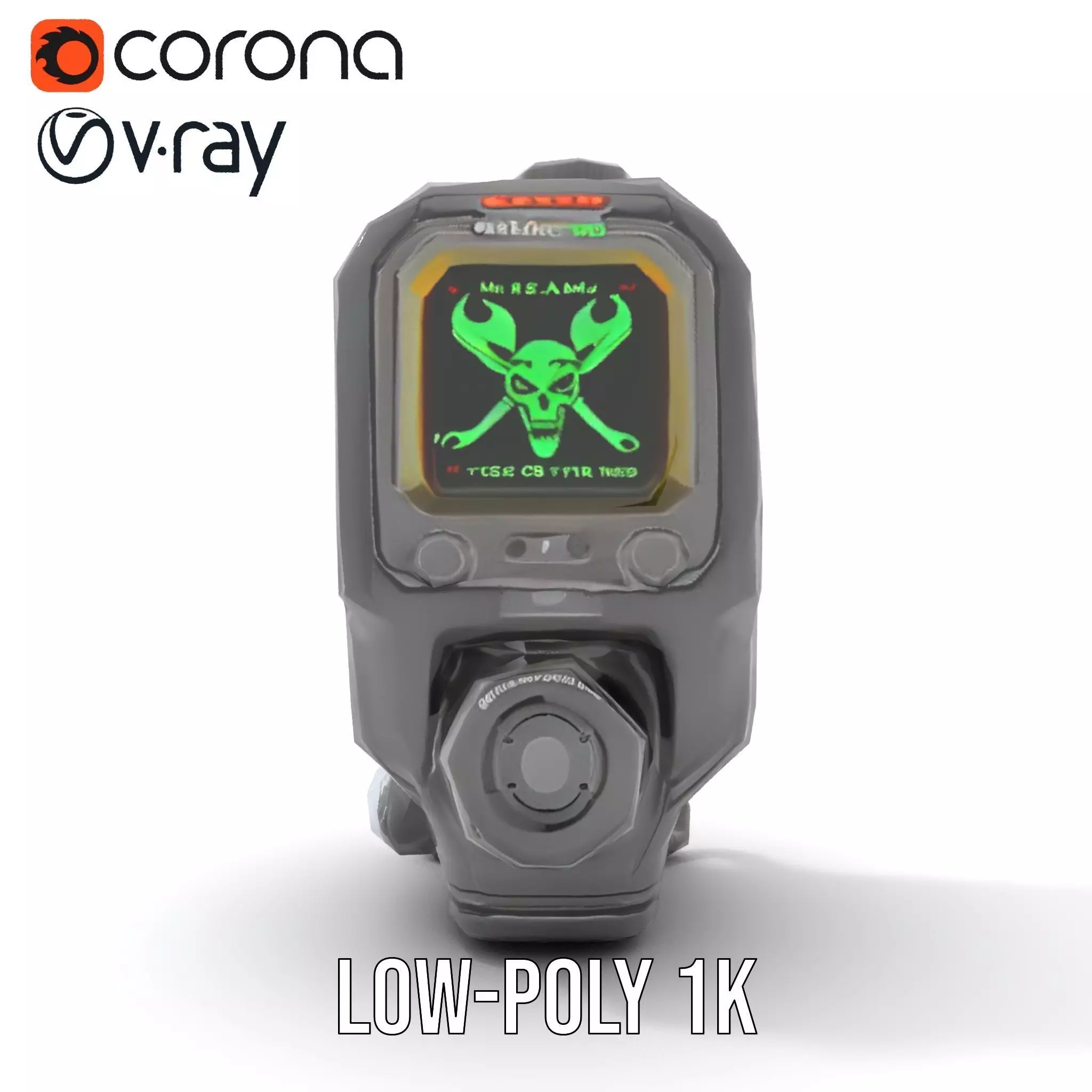 Futuristic Device Model Pack for Interactive Displays Low-poly 3D model_15