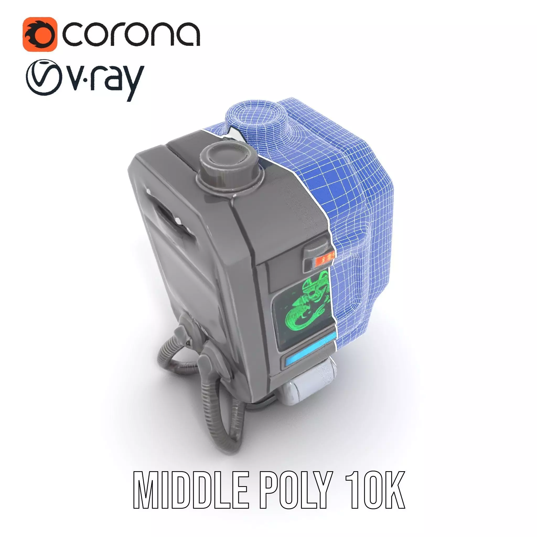 Futuristic Device Model Pack for Interactive Displays Low-poly 3D model_25