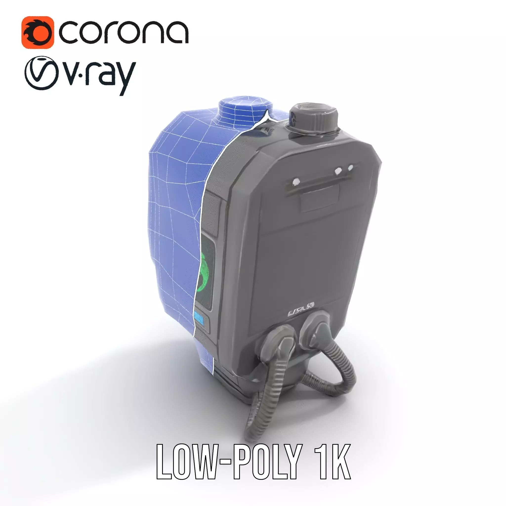 Futuristic Device Model Pack for Interactive Displays Low-poly 3D model_29