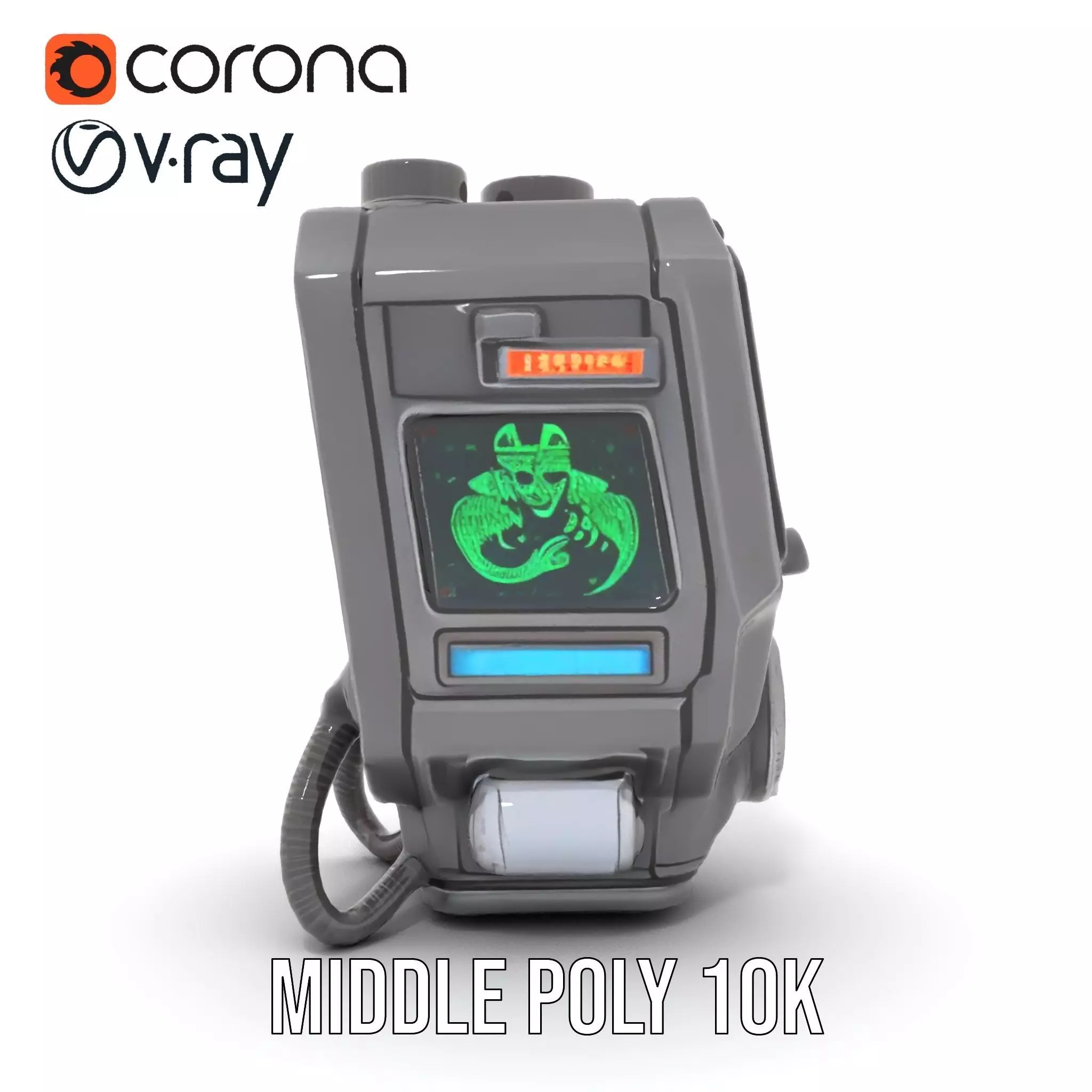 Futuristic Device Model Pack for Interactive Displays Low-poly 3D model_22