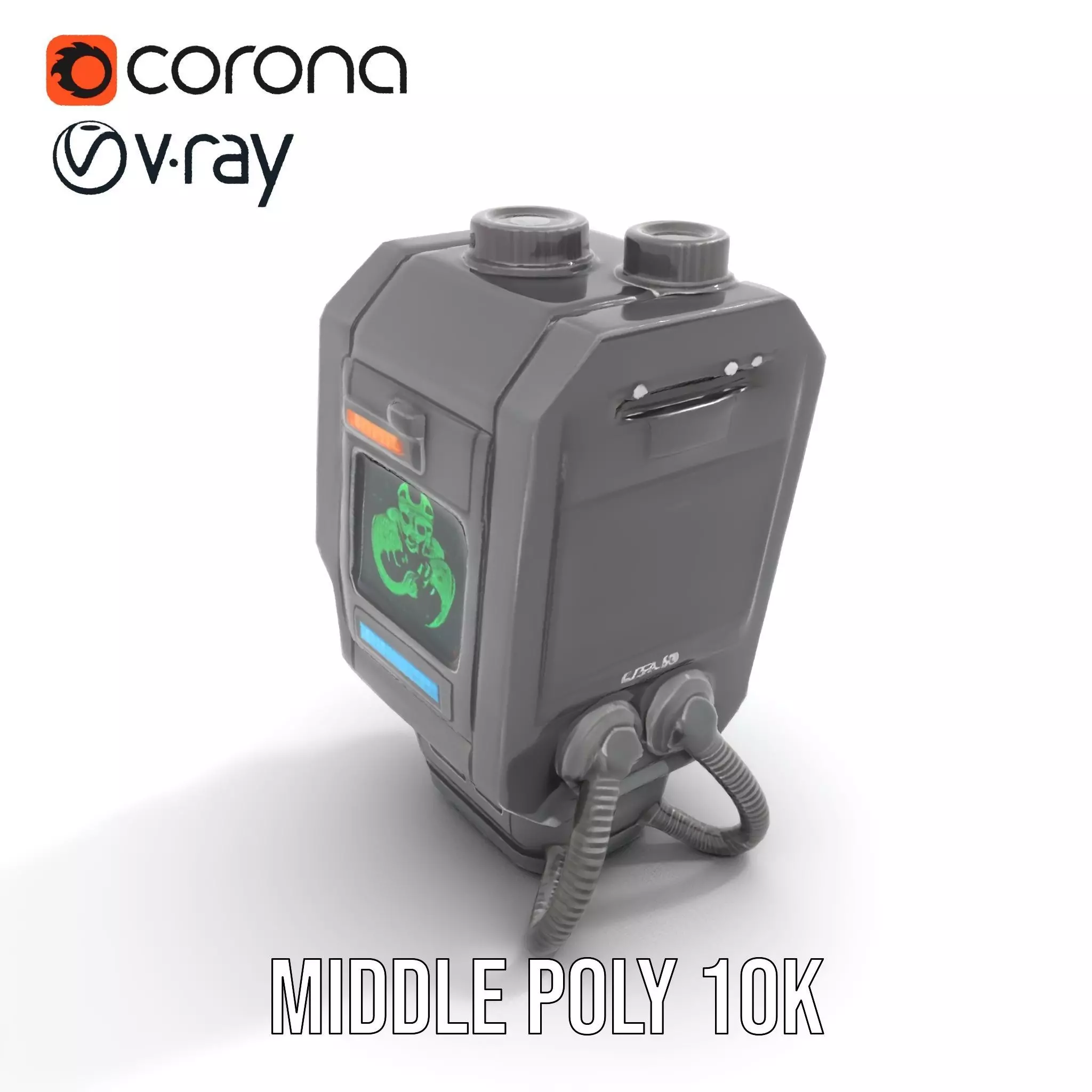 Futuristic Device Model Pack for Interactive Displays Low-poly 3D model_16