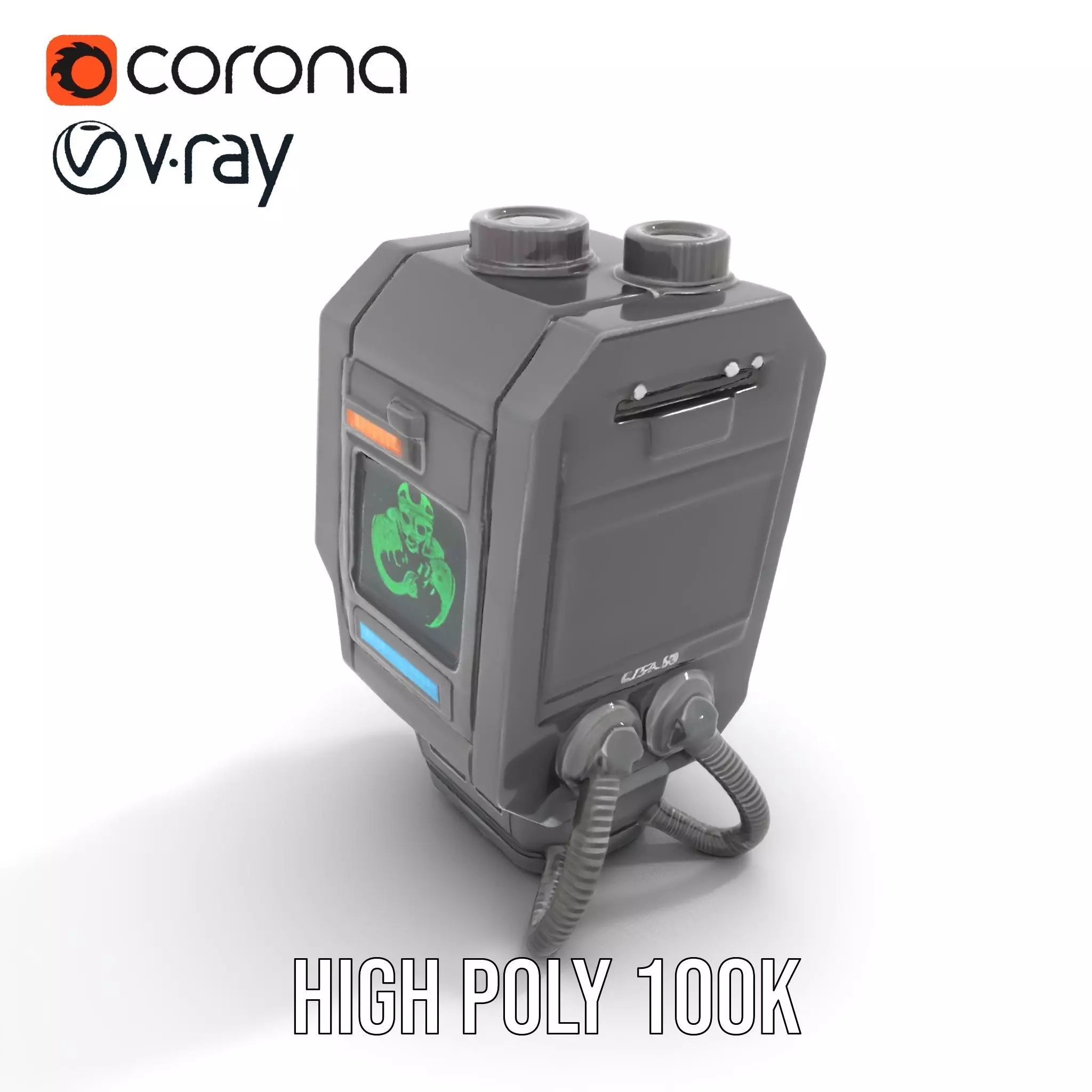 Futuristic Device Model Pack for Interactive Displays Low-poly 3D model_18