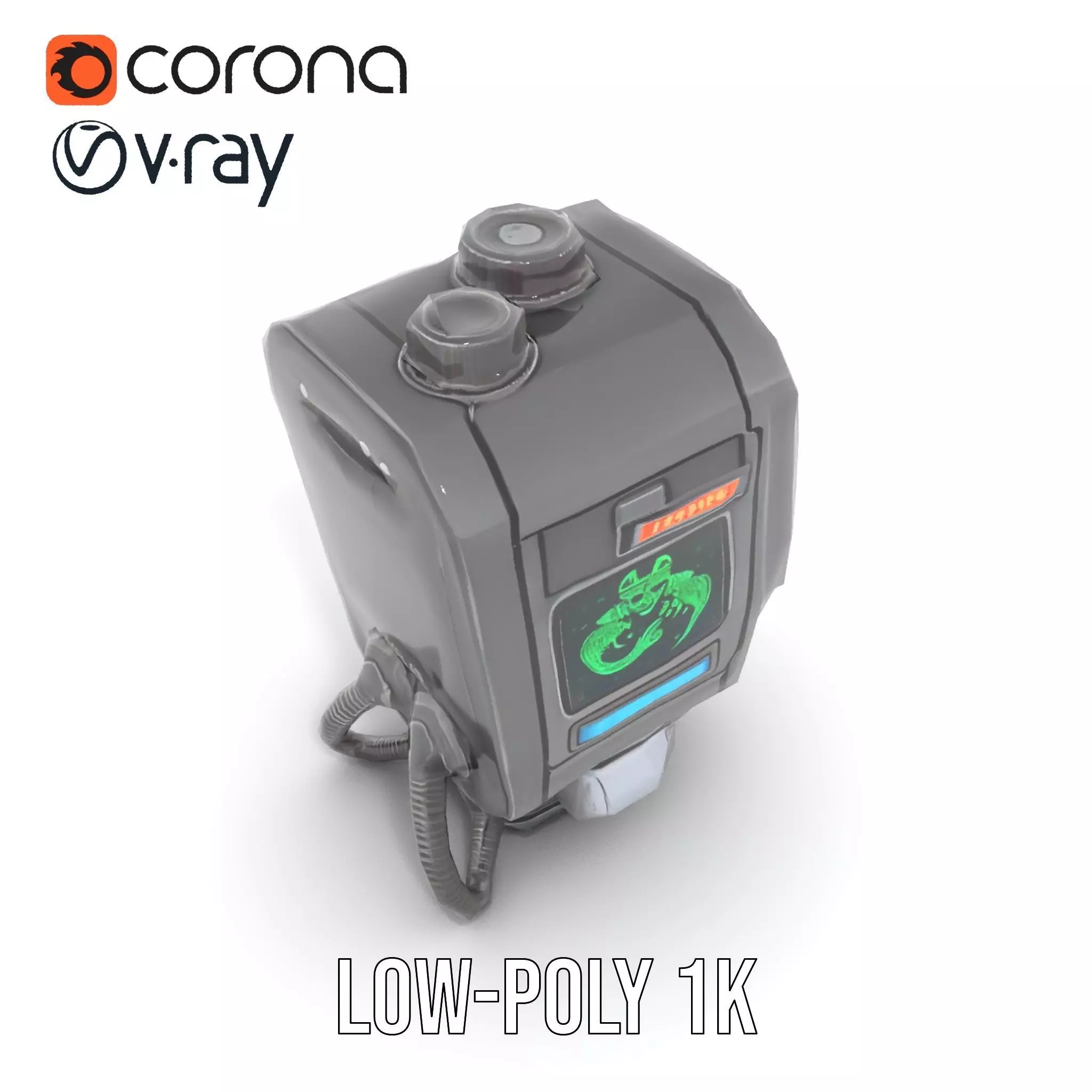 Futuristic Device Model Pack for Interactive Displays Low-poly 3D model_13