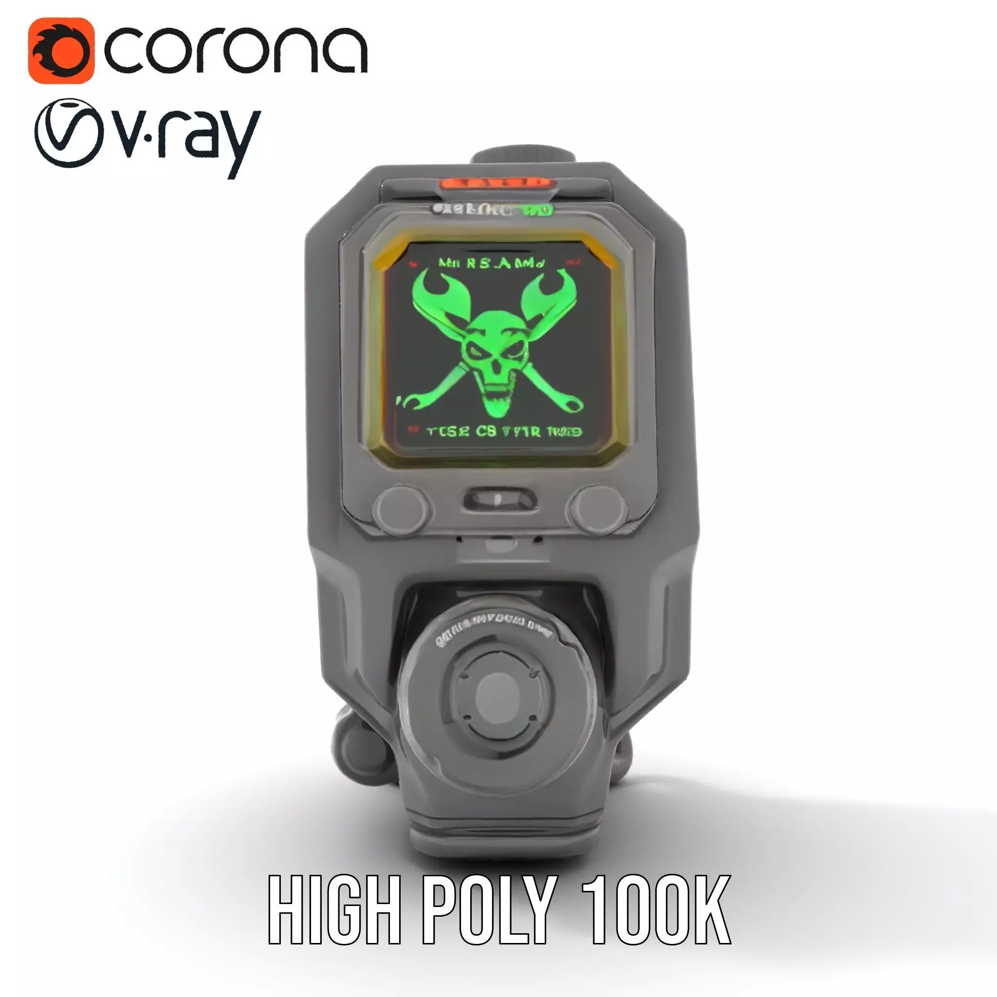 Futuristic Device Model Pack for Interactive Displays Low-poly 3D model_21