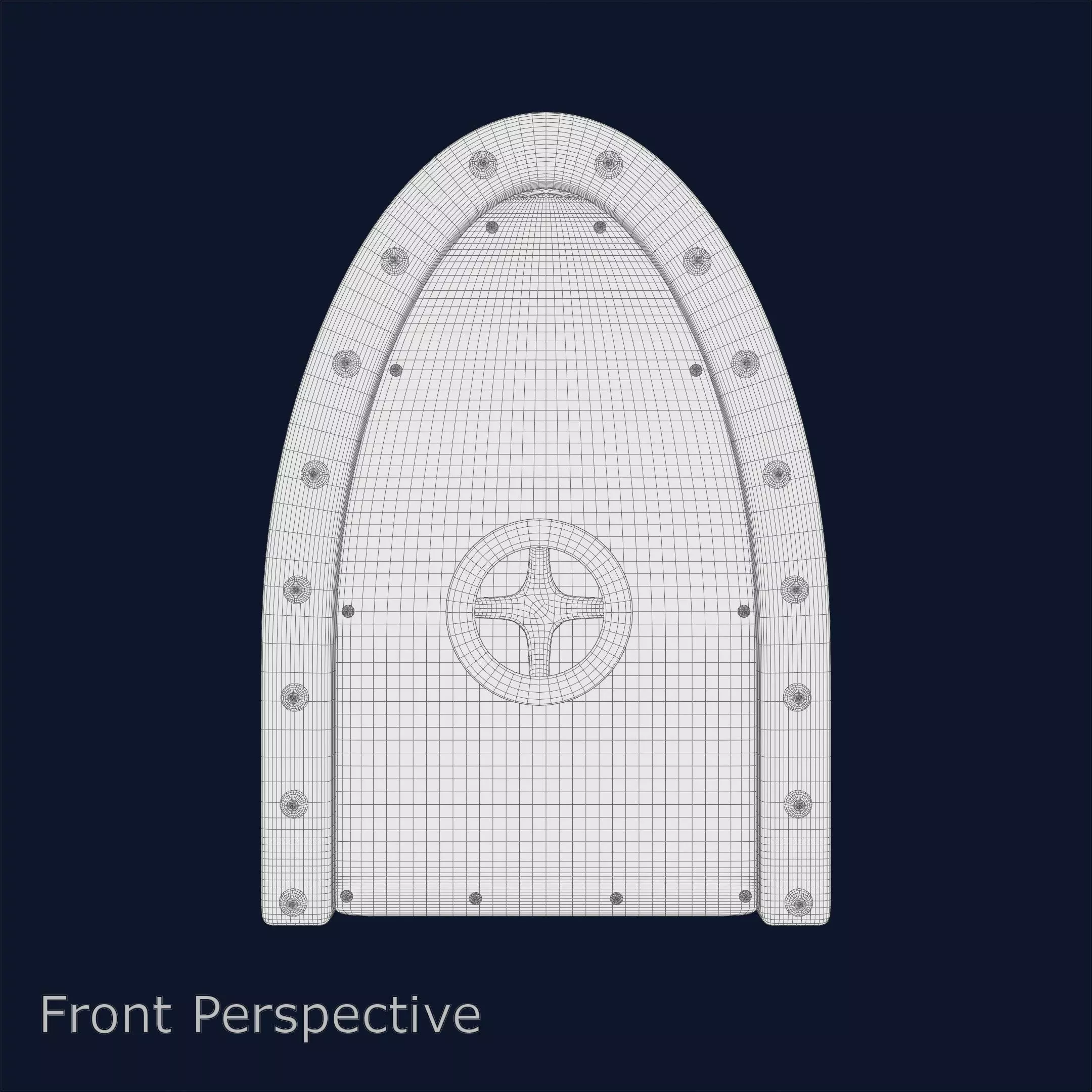 Blue Submarine Doors Stylized Rusted Metal 3D Model 3D model_9