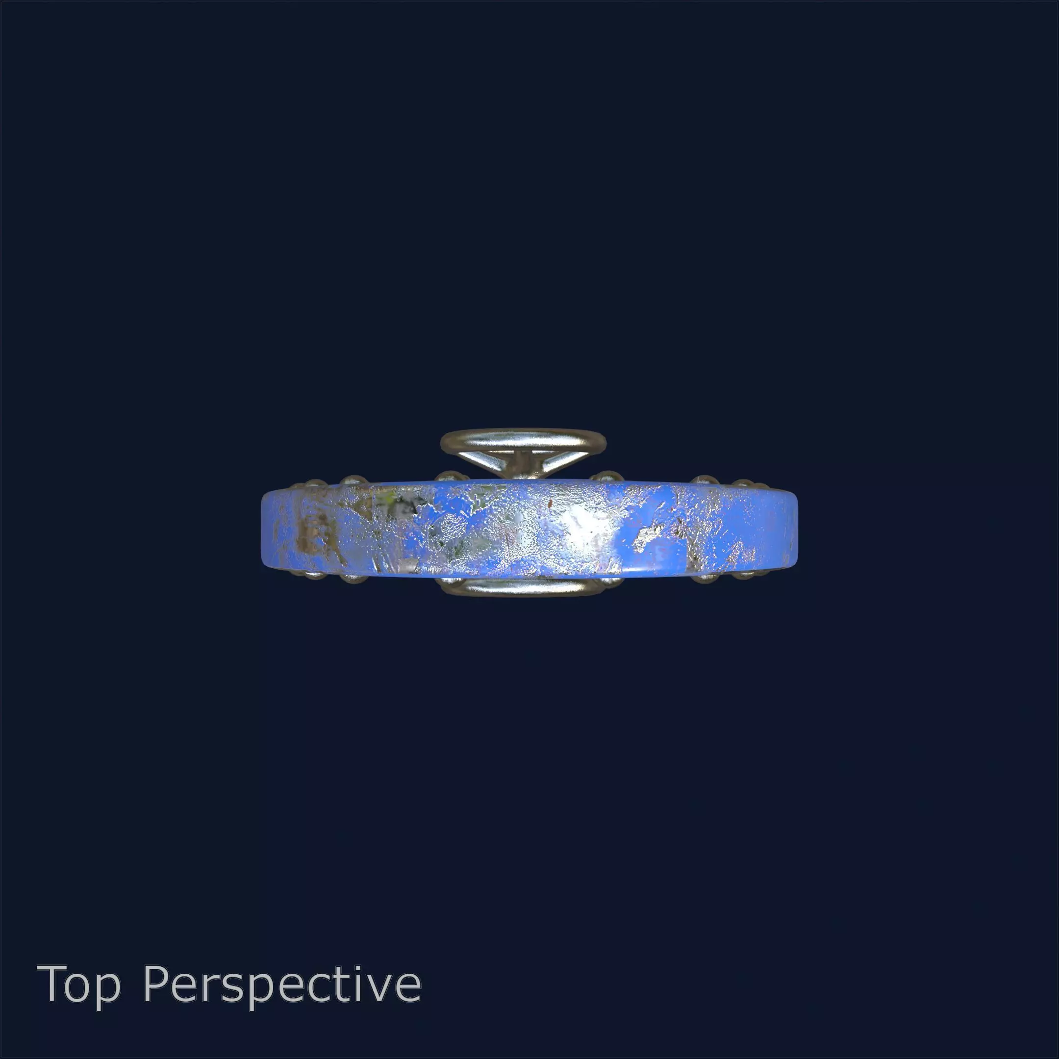 Blue Submarine Doors Stylized Rusted Metal 3D Model 3D model_8