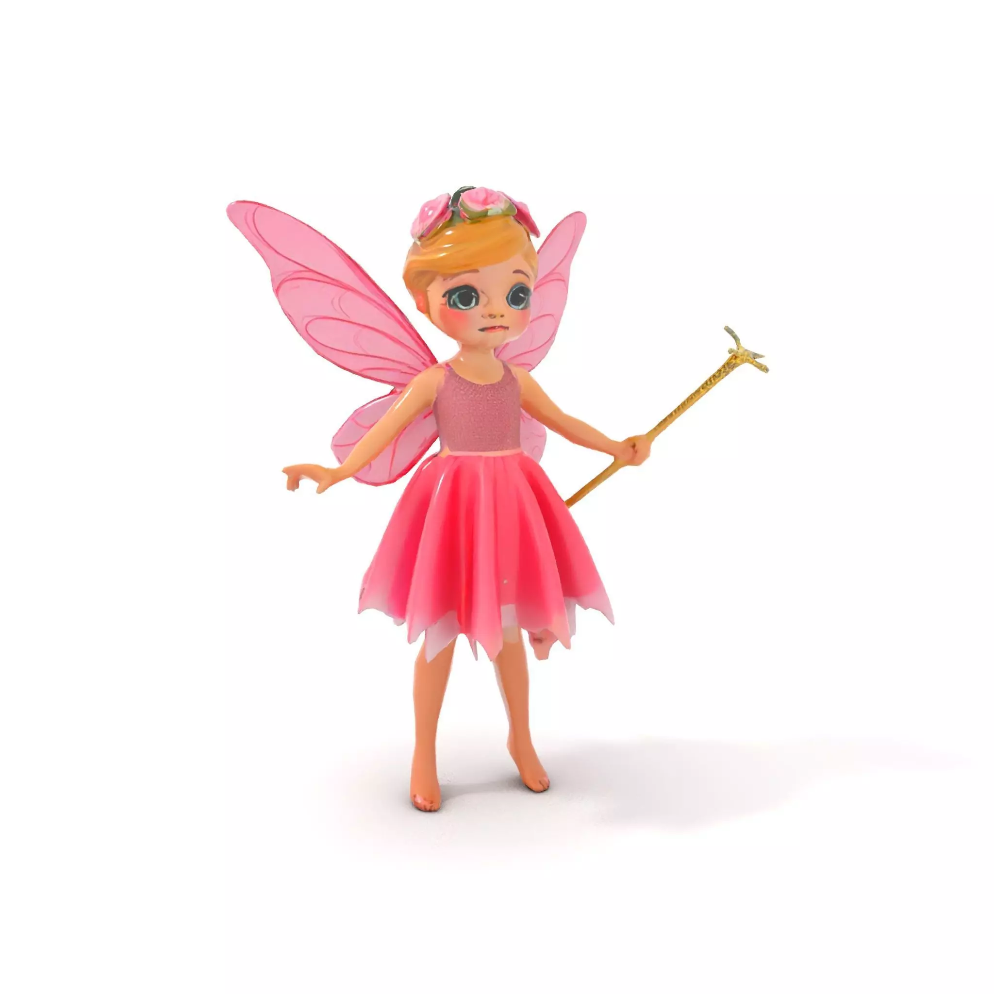 Fairy Princess Rigged and Animated Model Low-poly 3D model_16