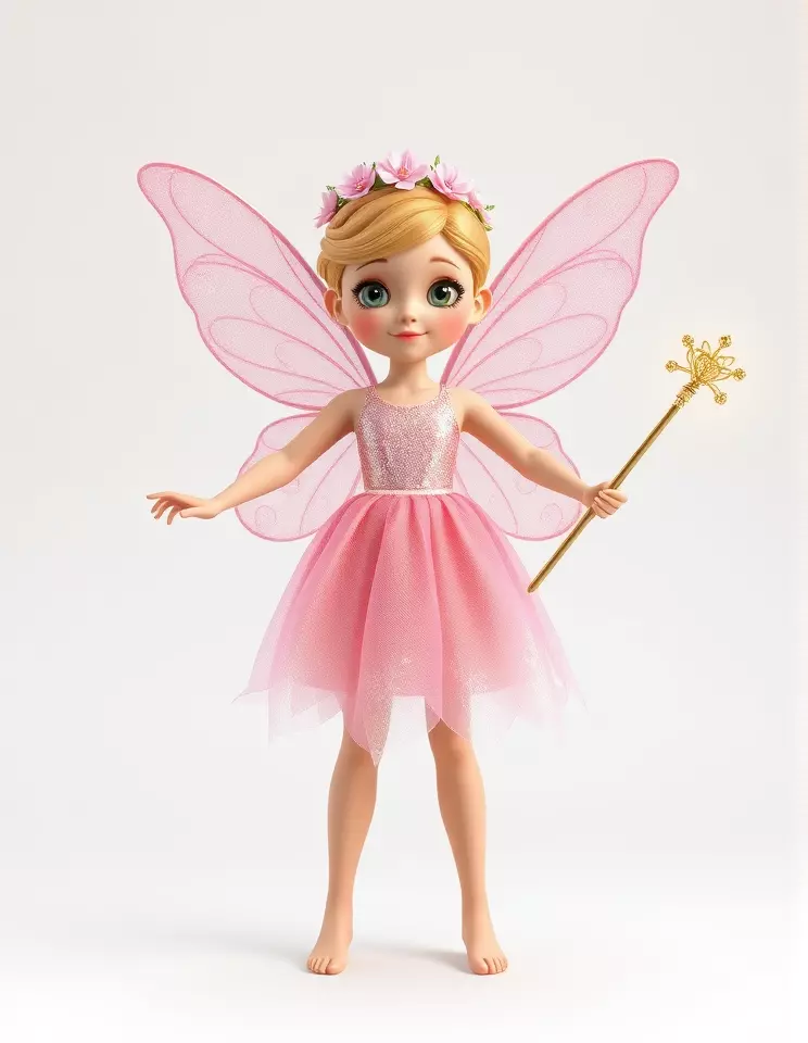 Fairy Princess Rigged and Animated Model Low-poly 3D model_3